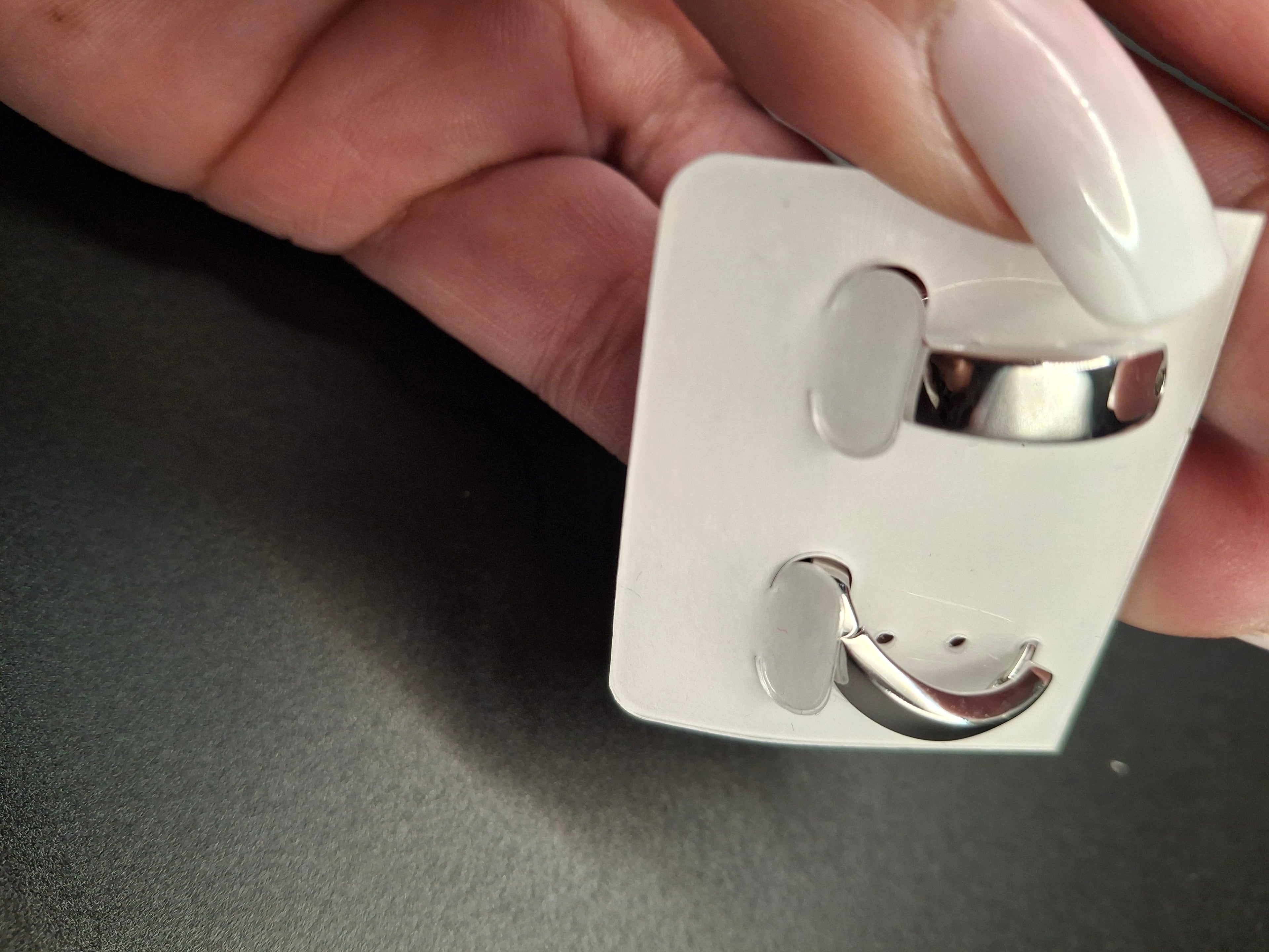 Diamond silver earrings