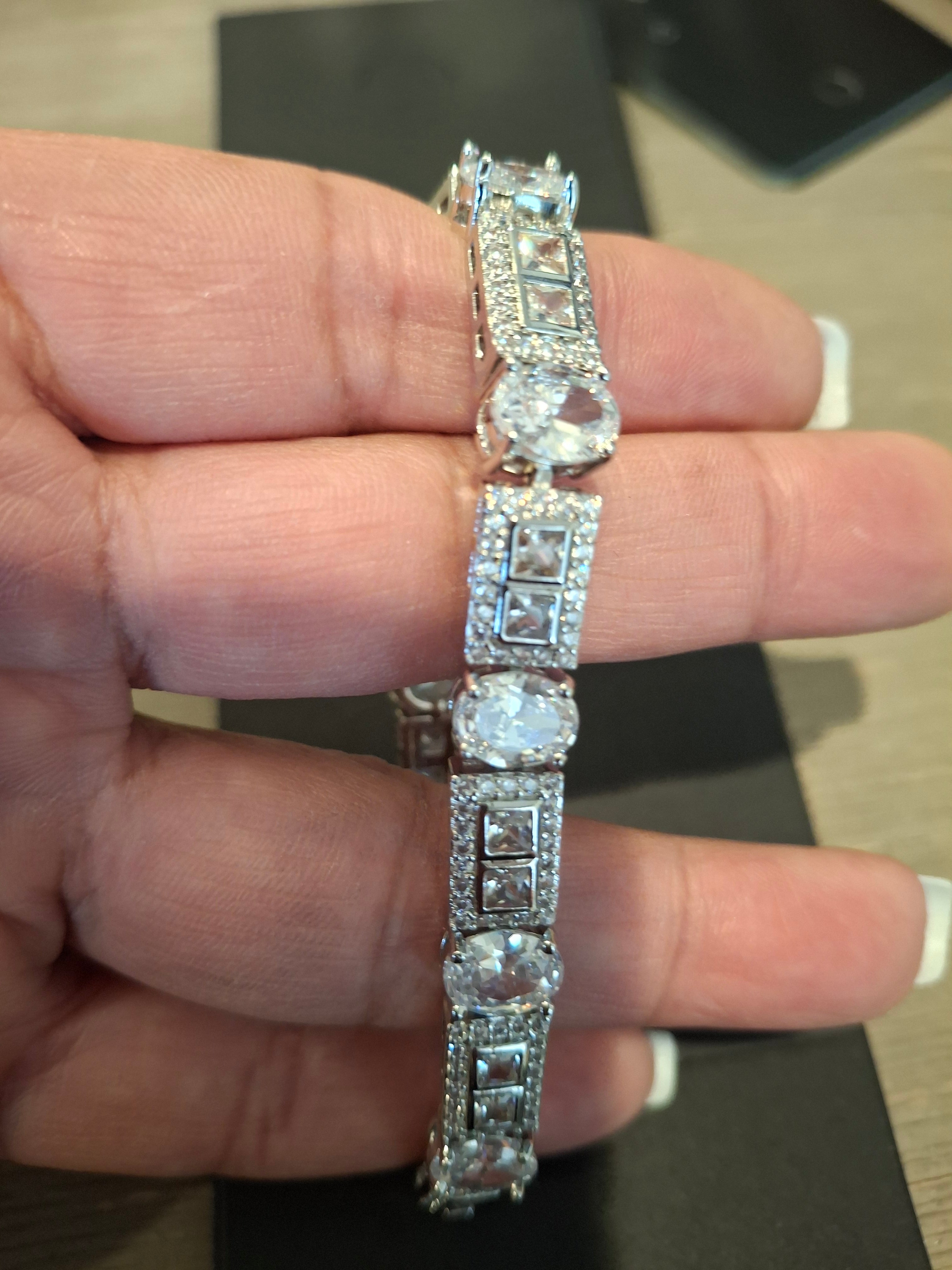 Square and circle bracelet shiny