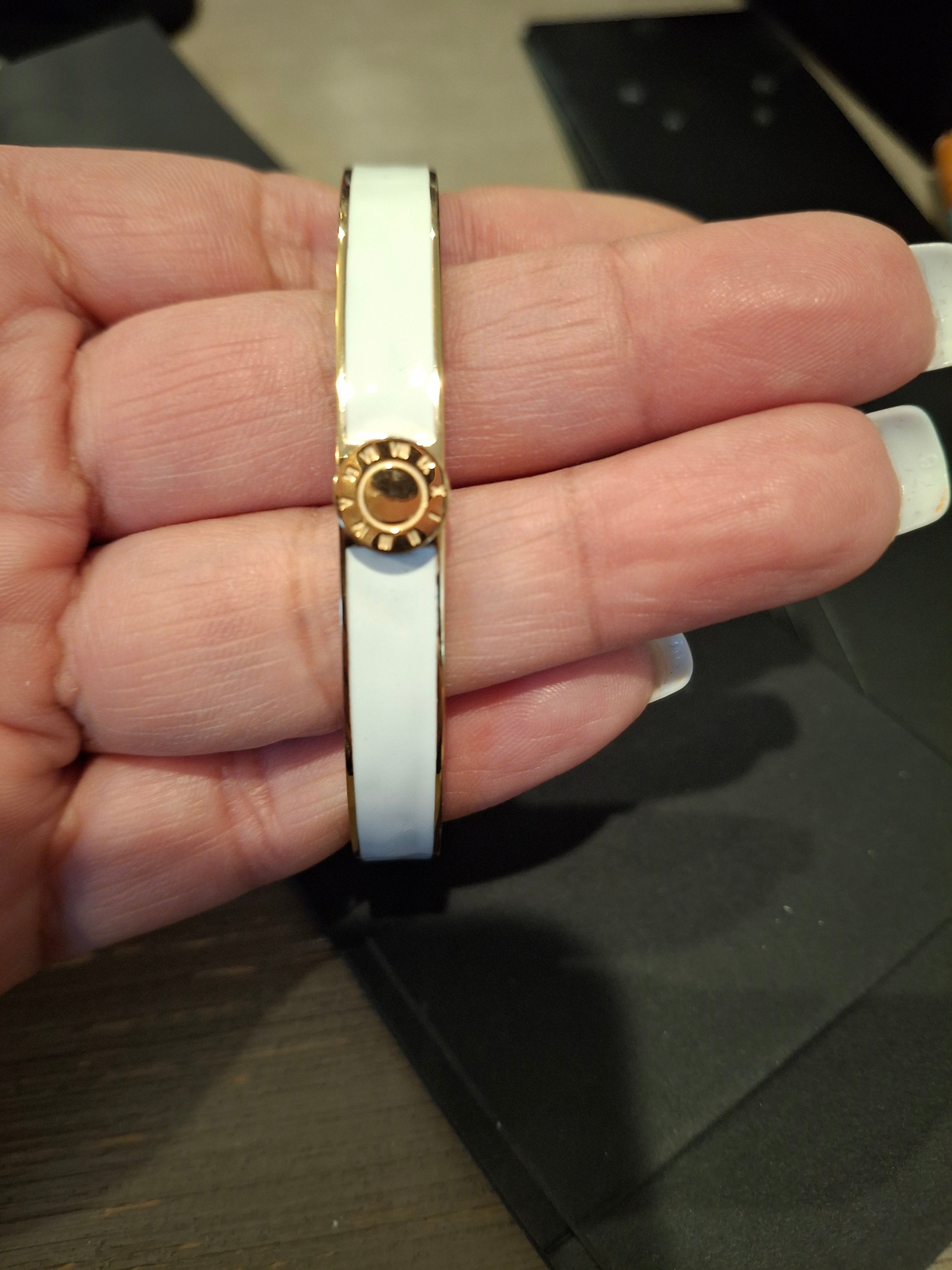 White luxury bangle bracelet