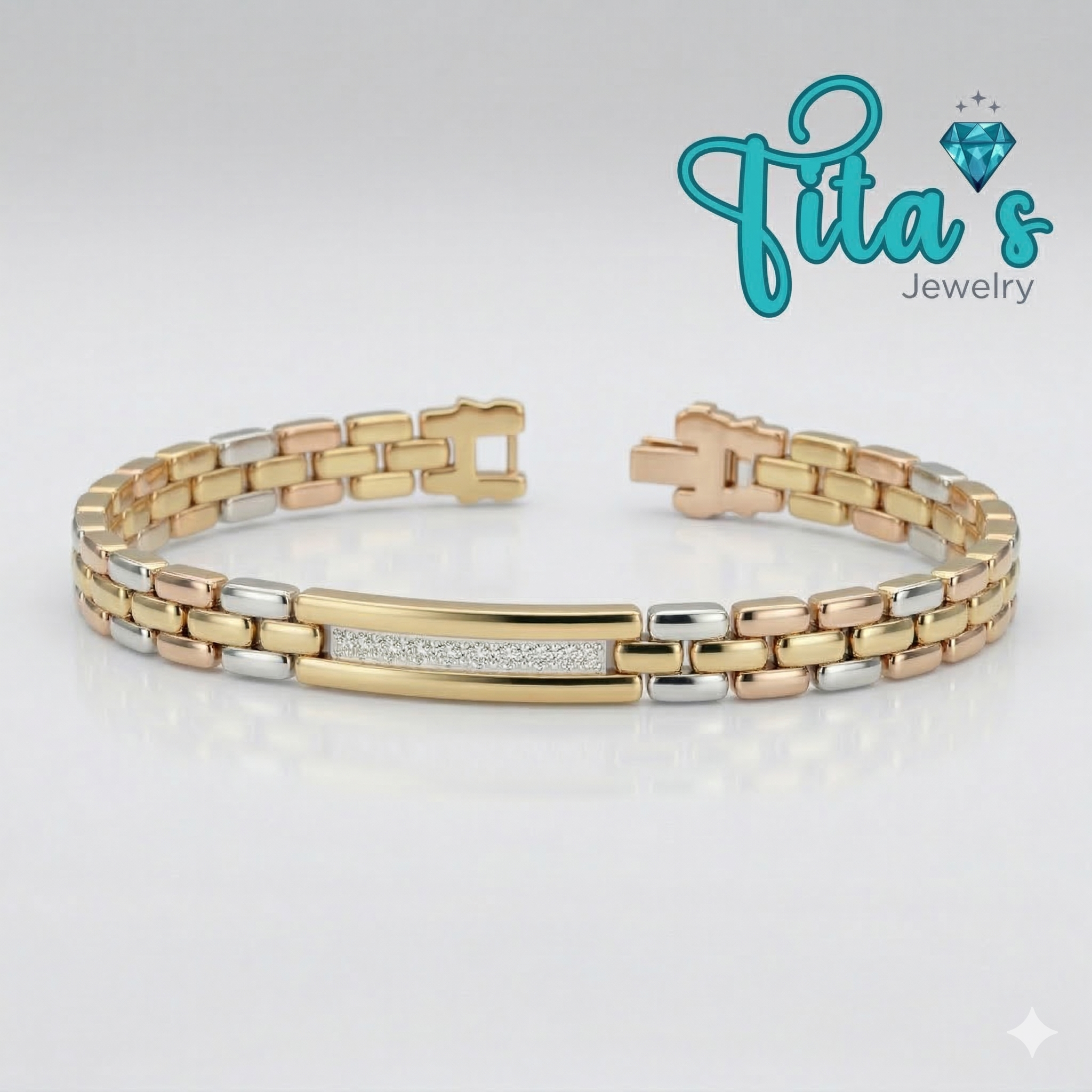 3-tone gold bracelet