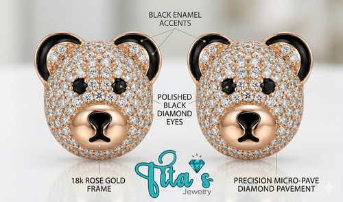 Bear earrings