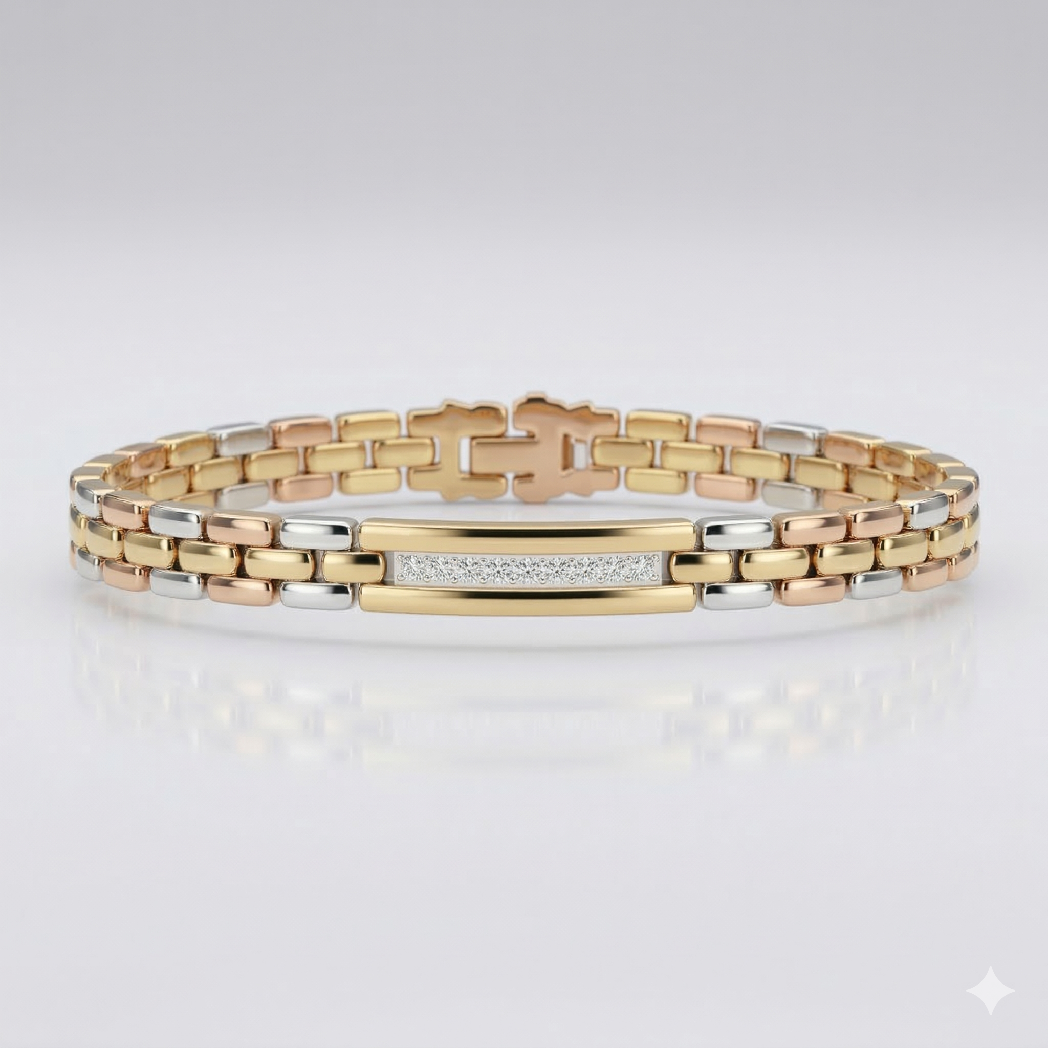 3-tone gold bracelet