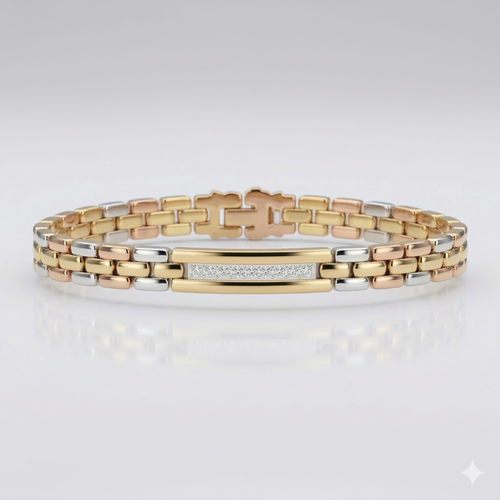 3-tone gold bracelet