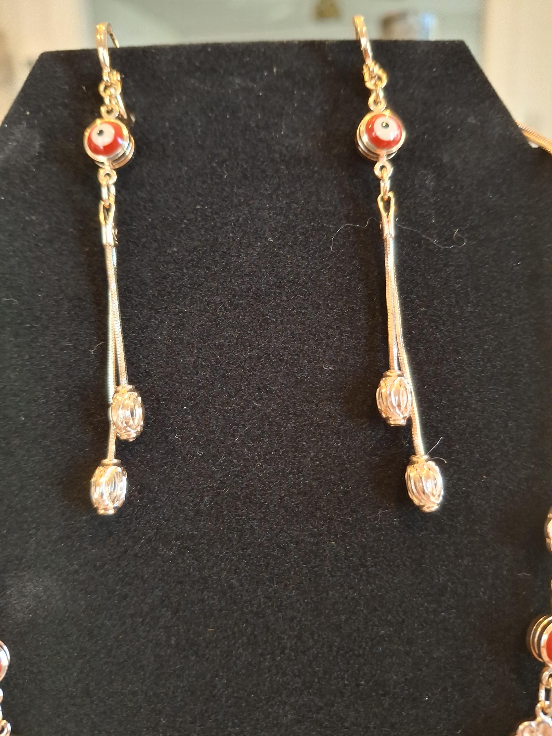 Evil eye jewelry set
