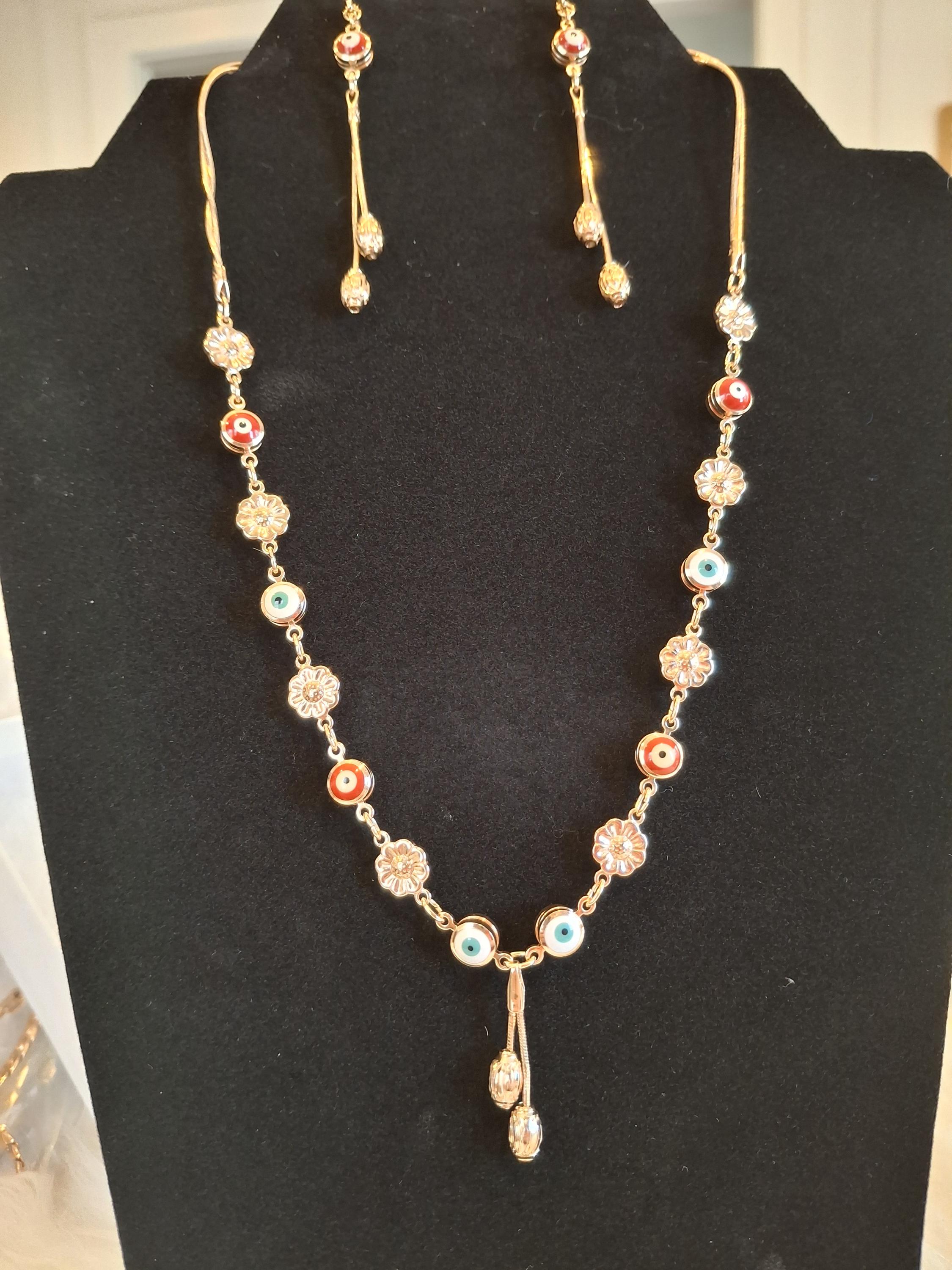 Evil eye jewelry set