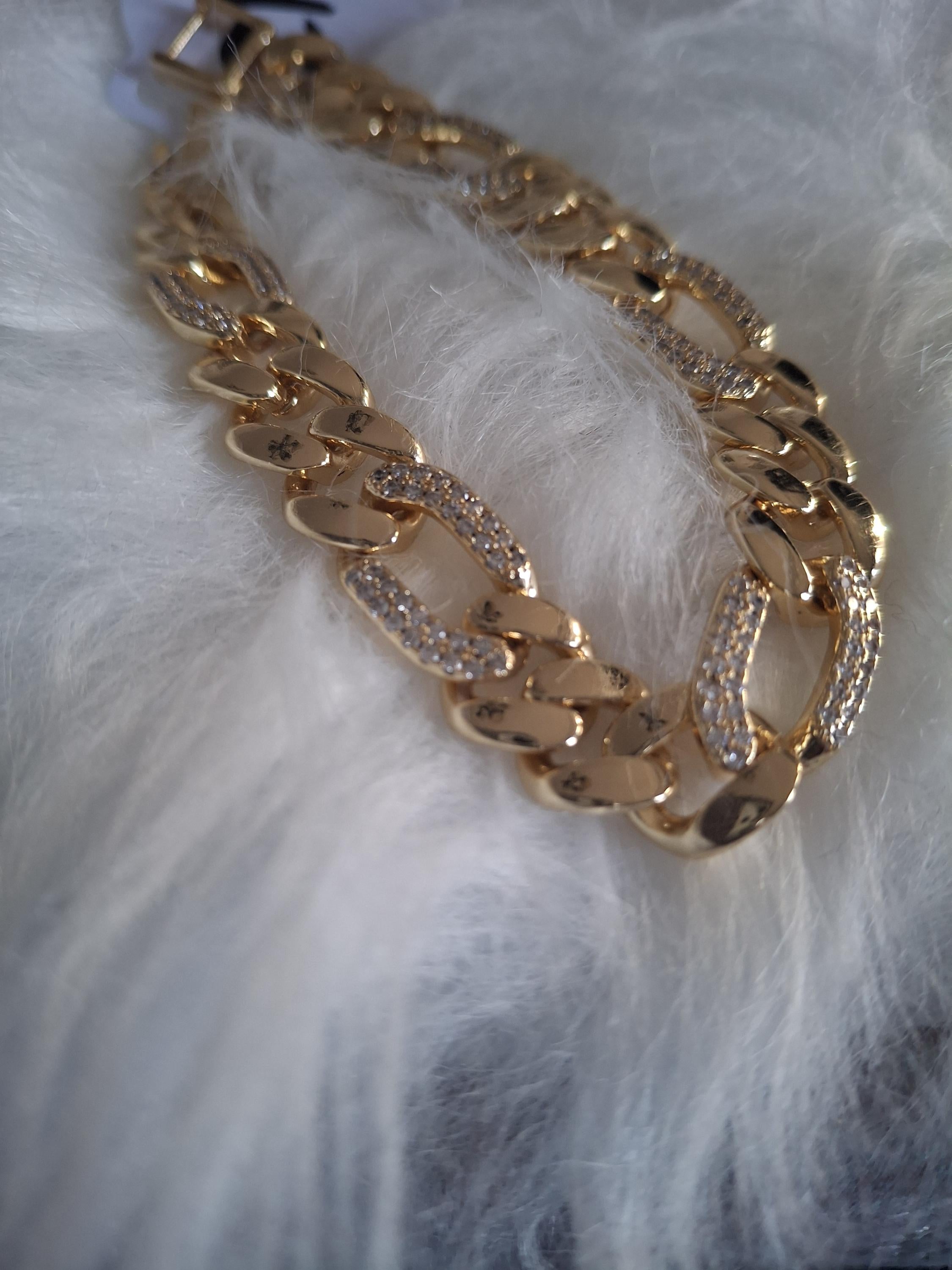 Figaro diamond 4mm bracelet