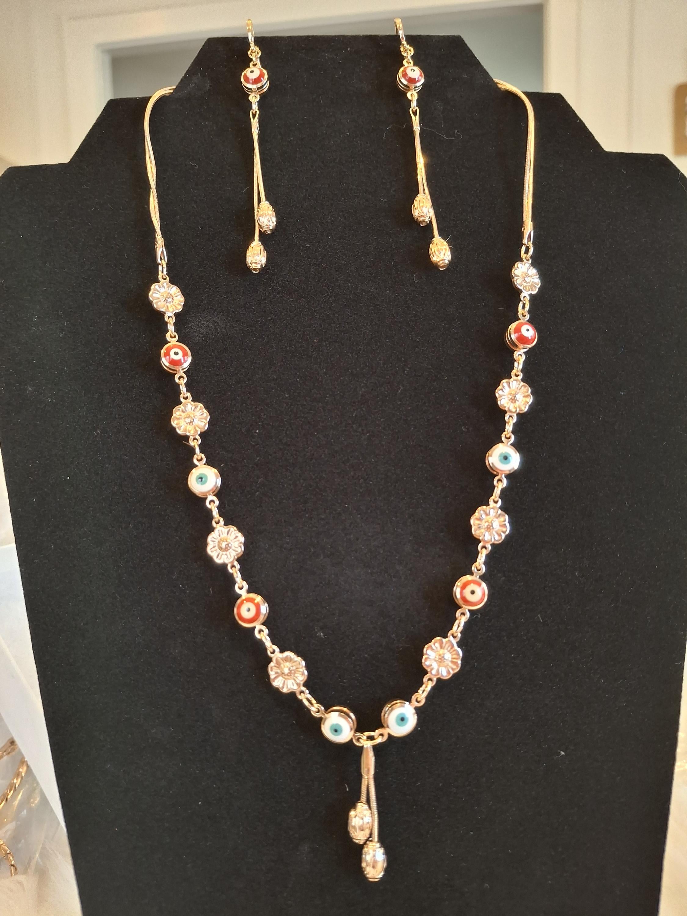 Evil eye jewelry set