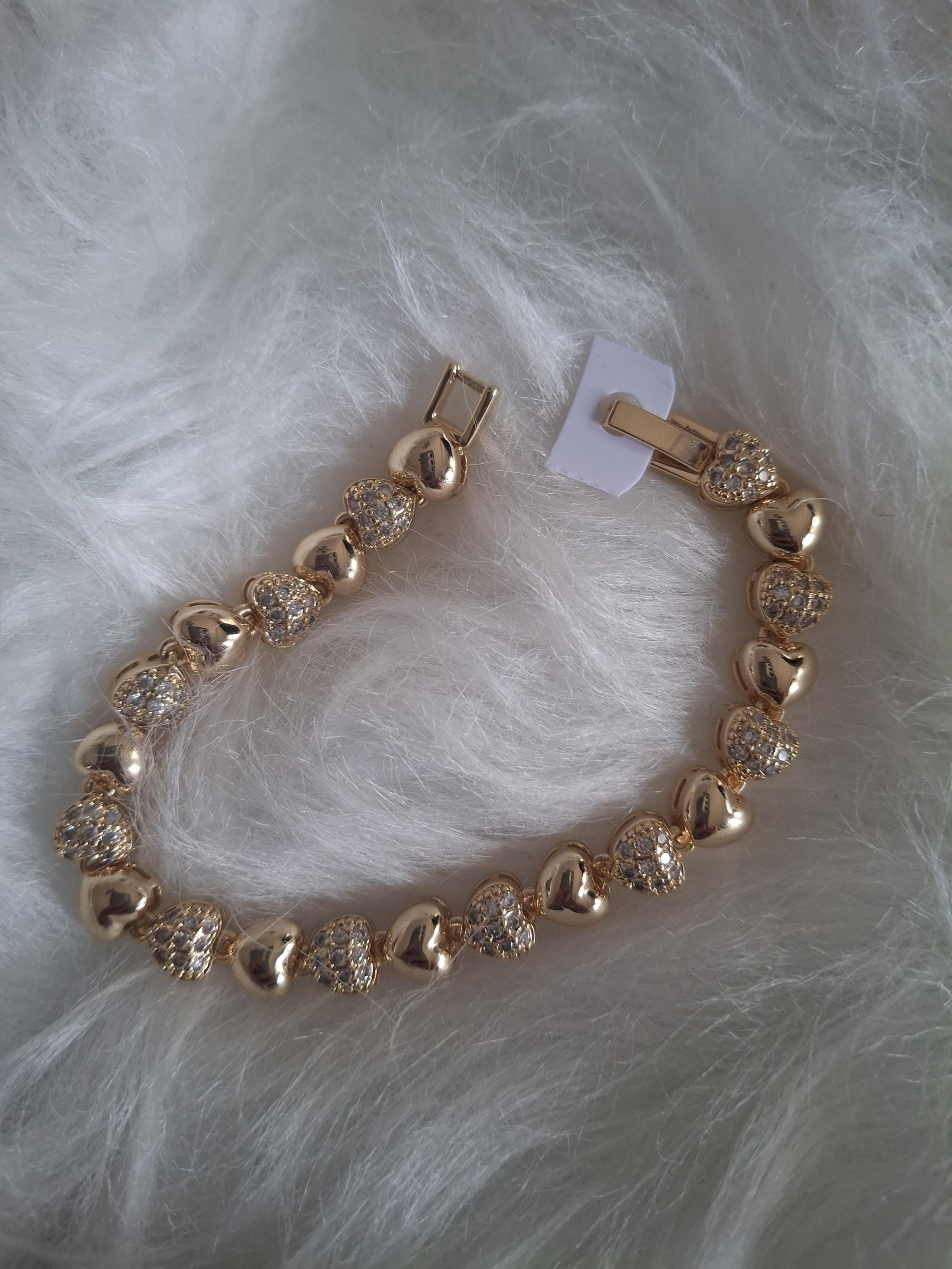 Heart diamond bracelet