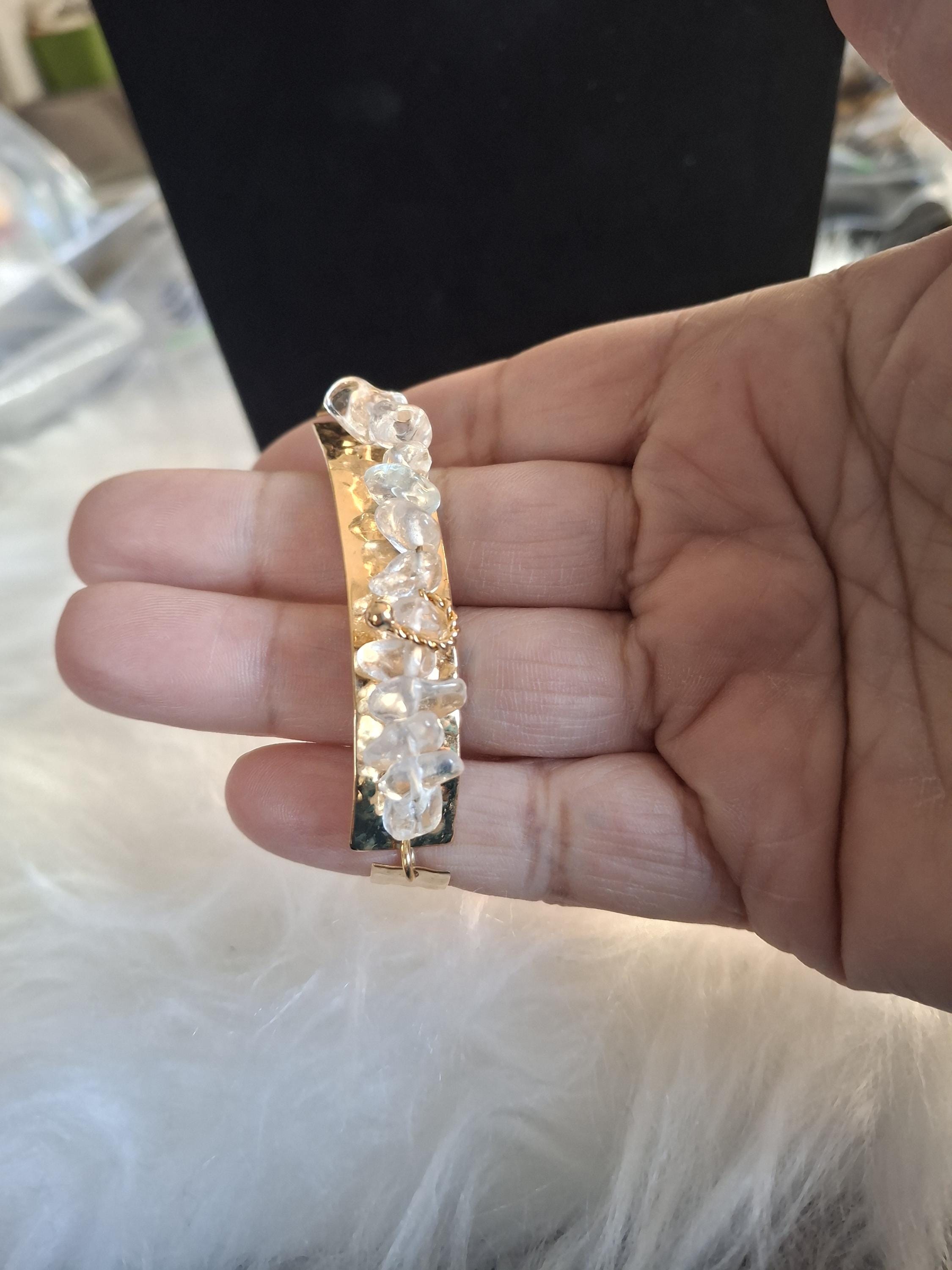 Beaded bangle bracelet