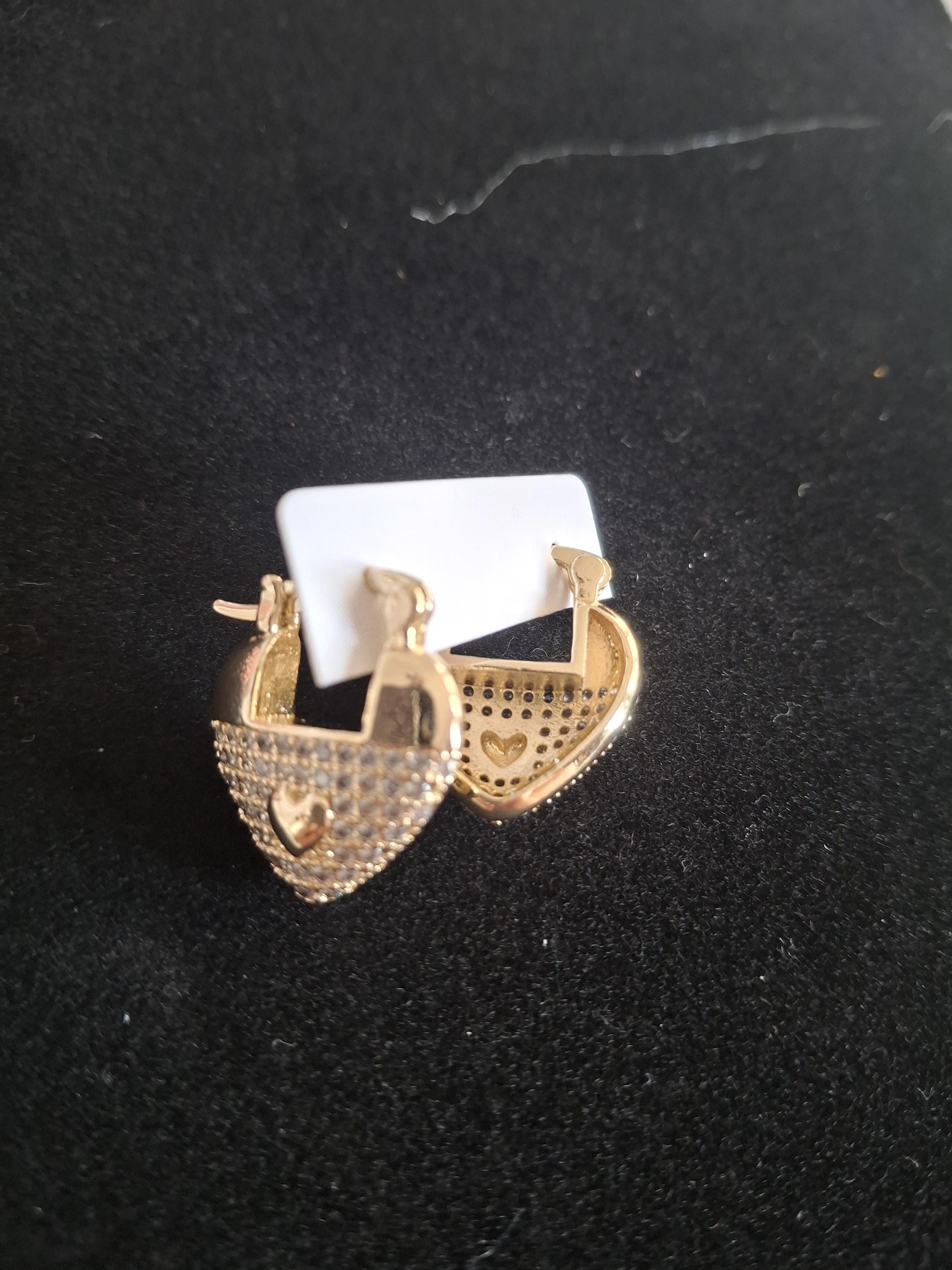 Heart hoop earrings
