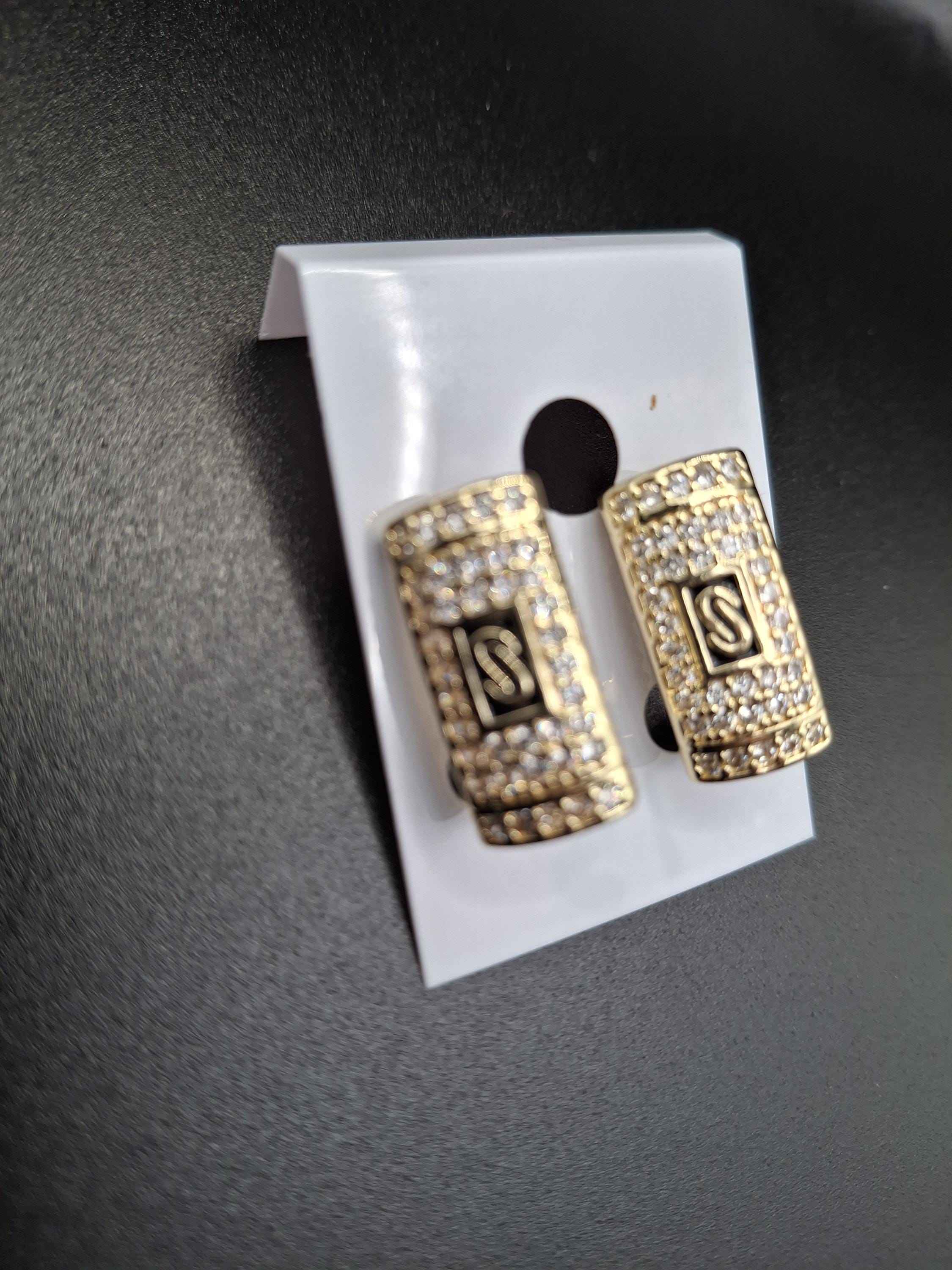 Women's Cuban diamond earrings