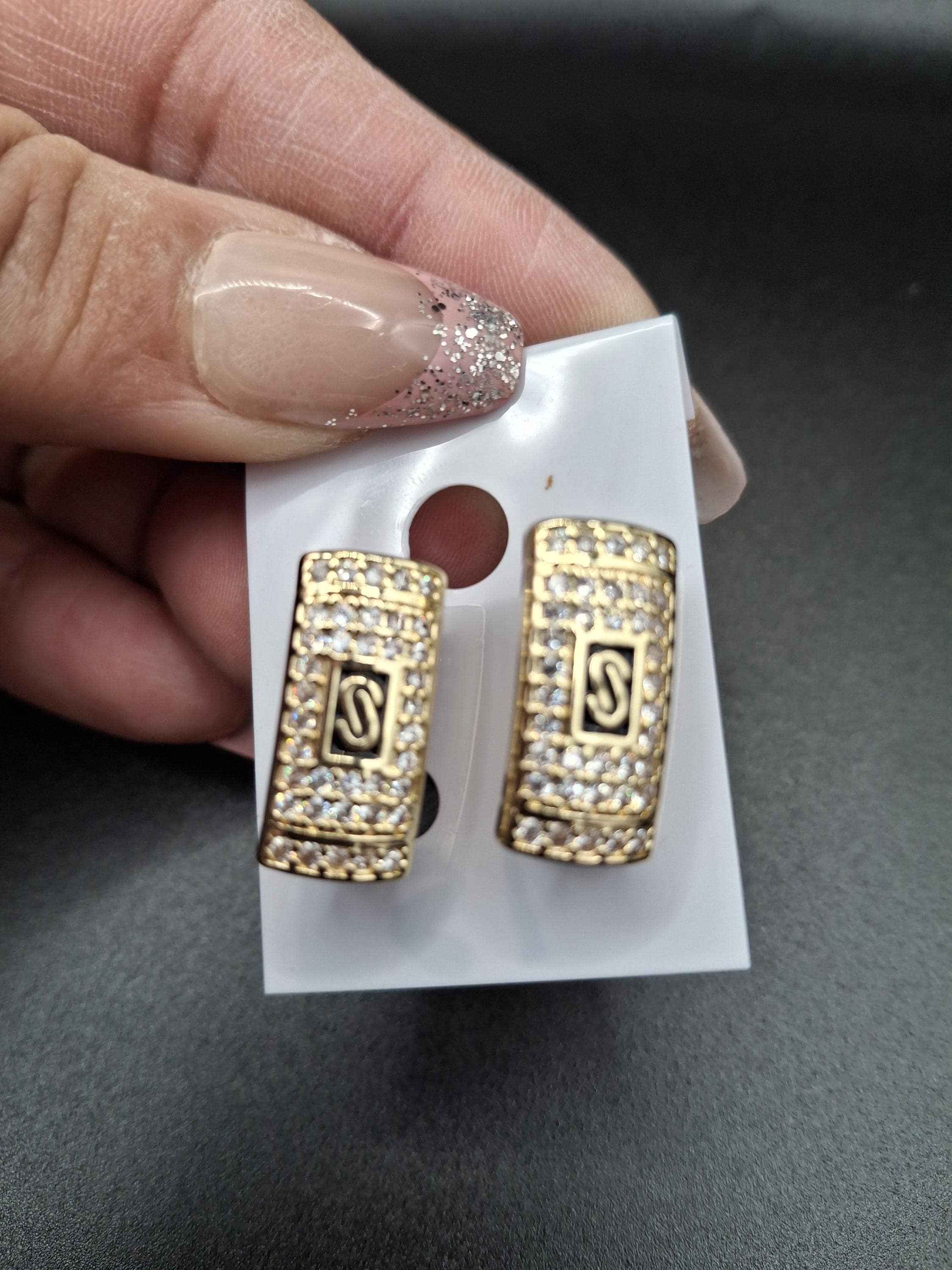 Women's Cuban diamond earrings