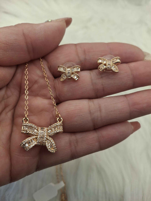 Bow gold laminated set