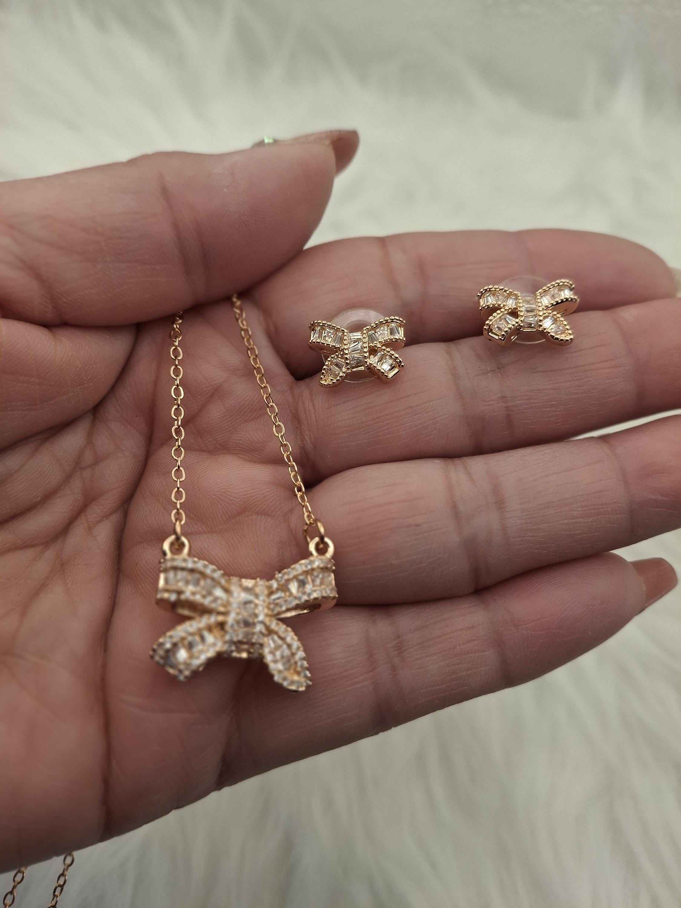 Bow gold laminated set