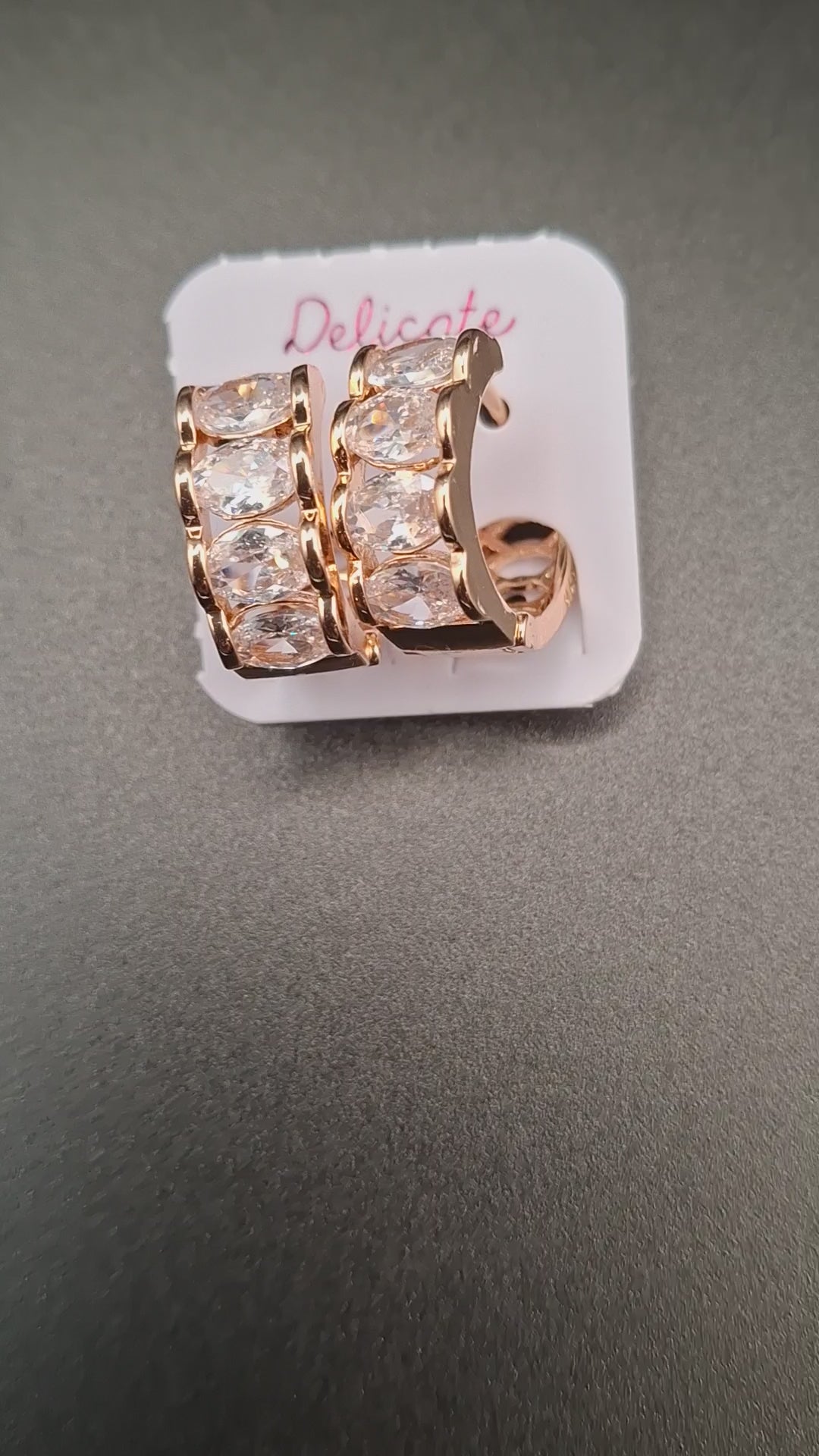Rose gold diamond earrings