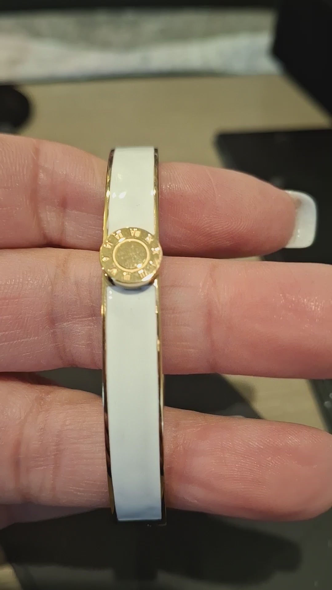 White luxury bangle bracelet