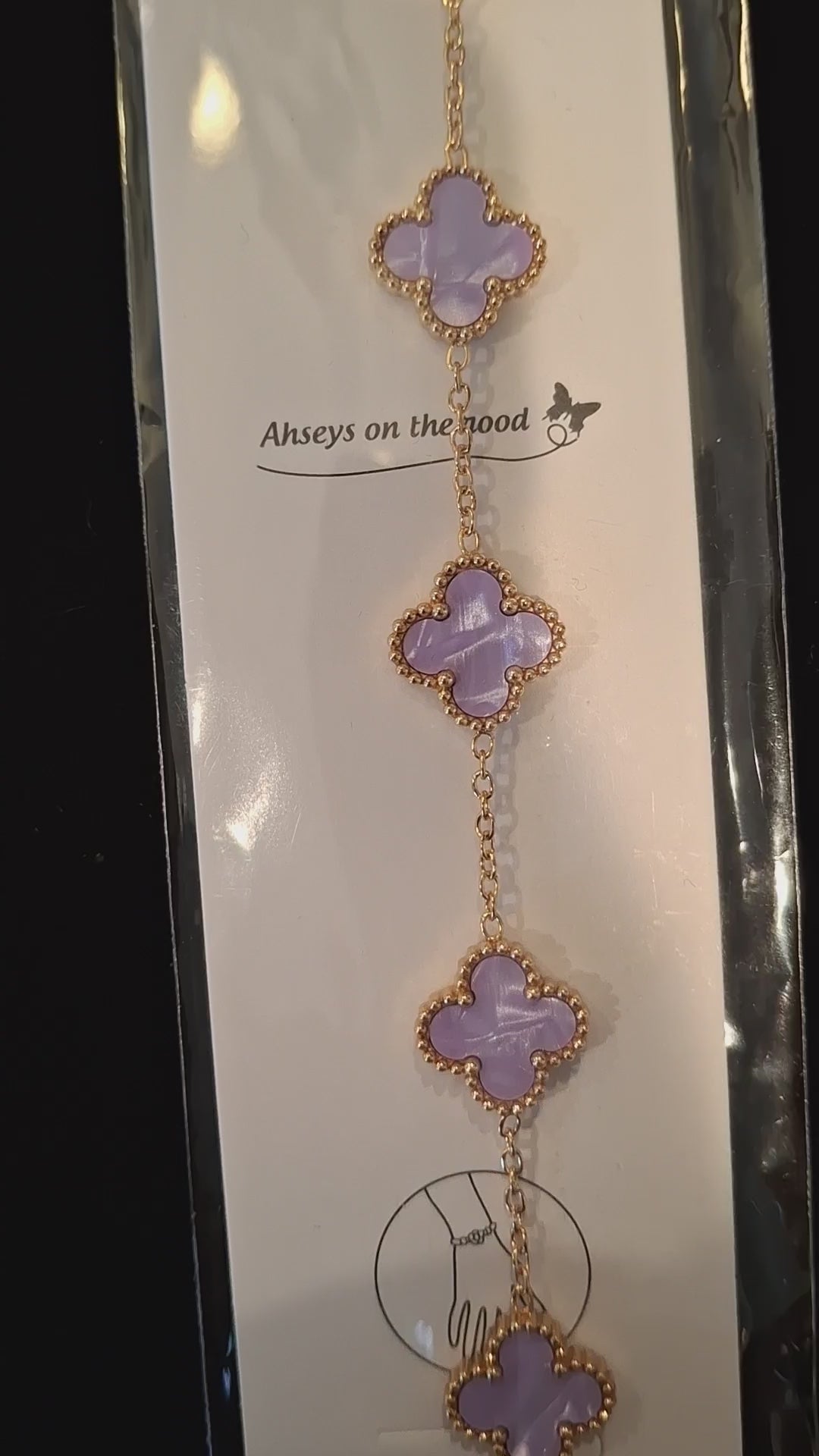 LUXURY lilac nacar flower bracelet