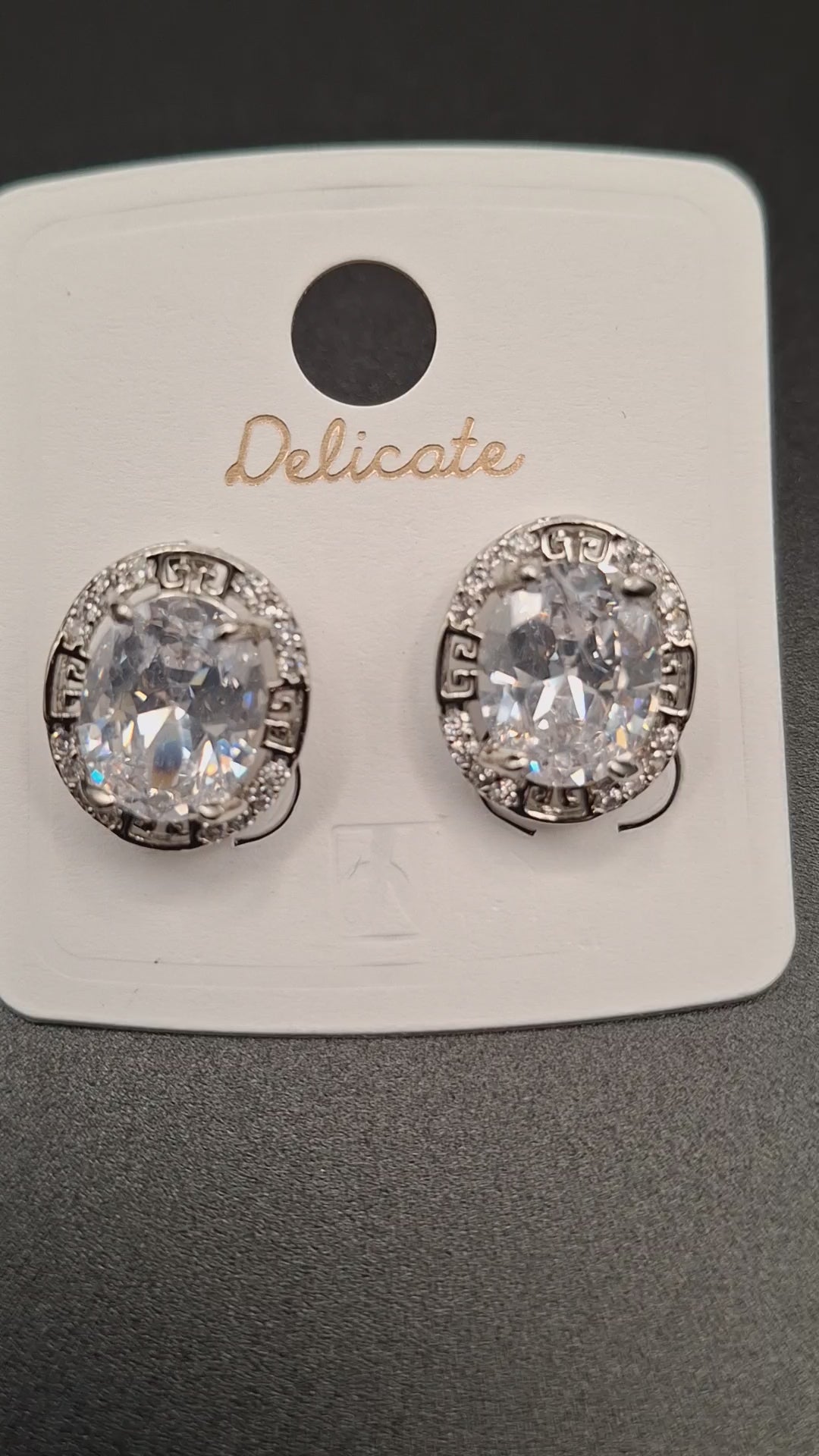 Silver diamond studs