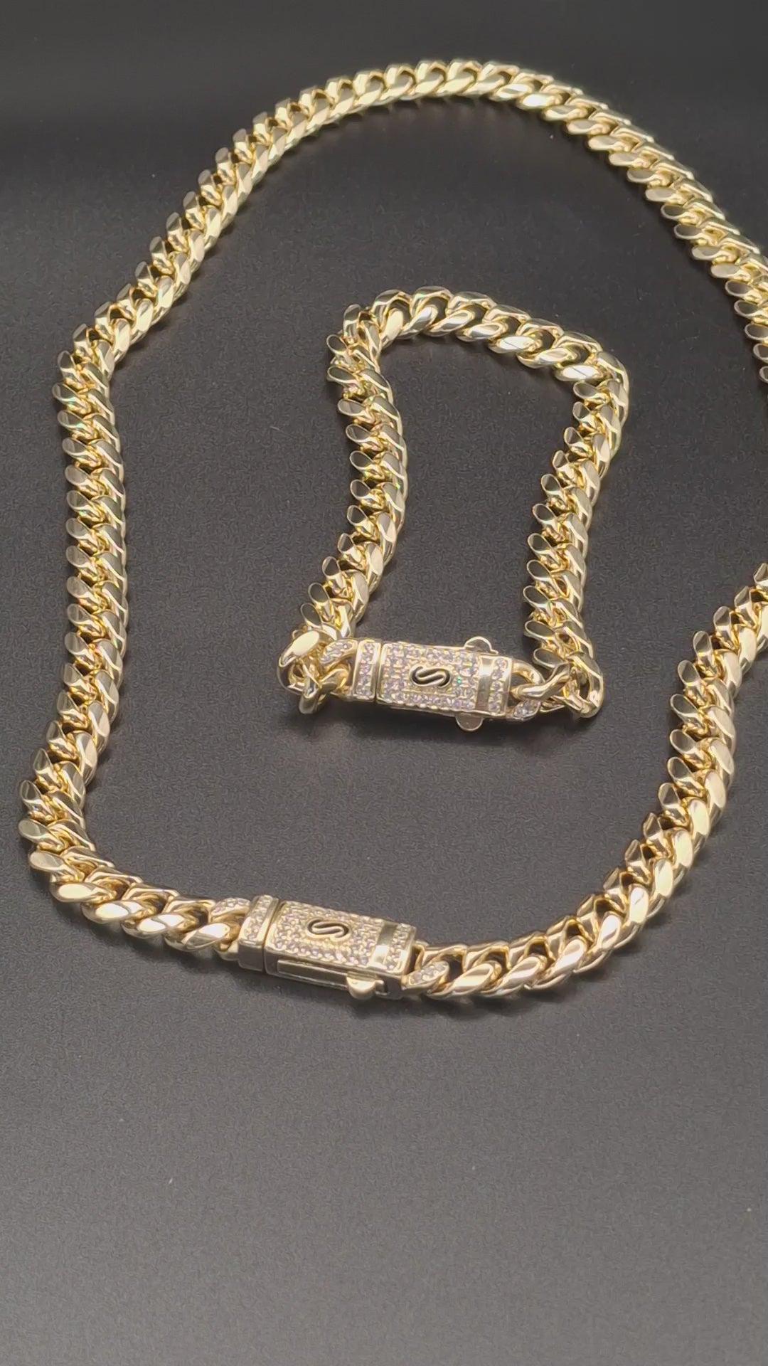 Gold Monaco/ cuban set 4mm