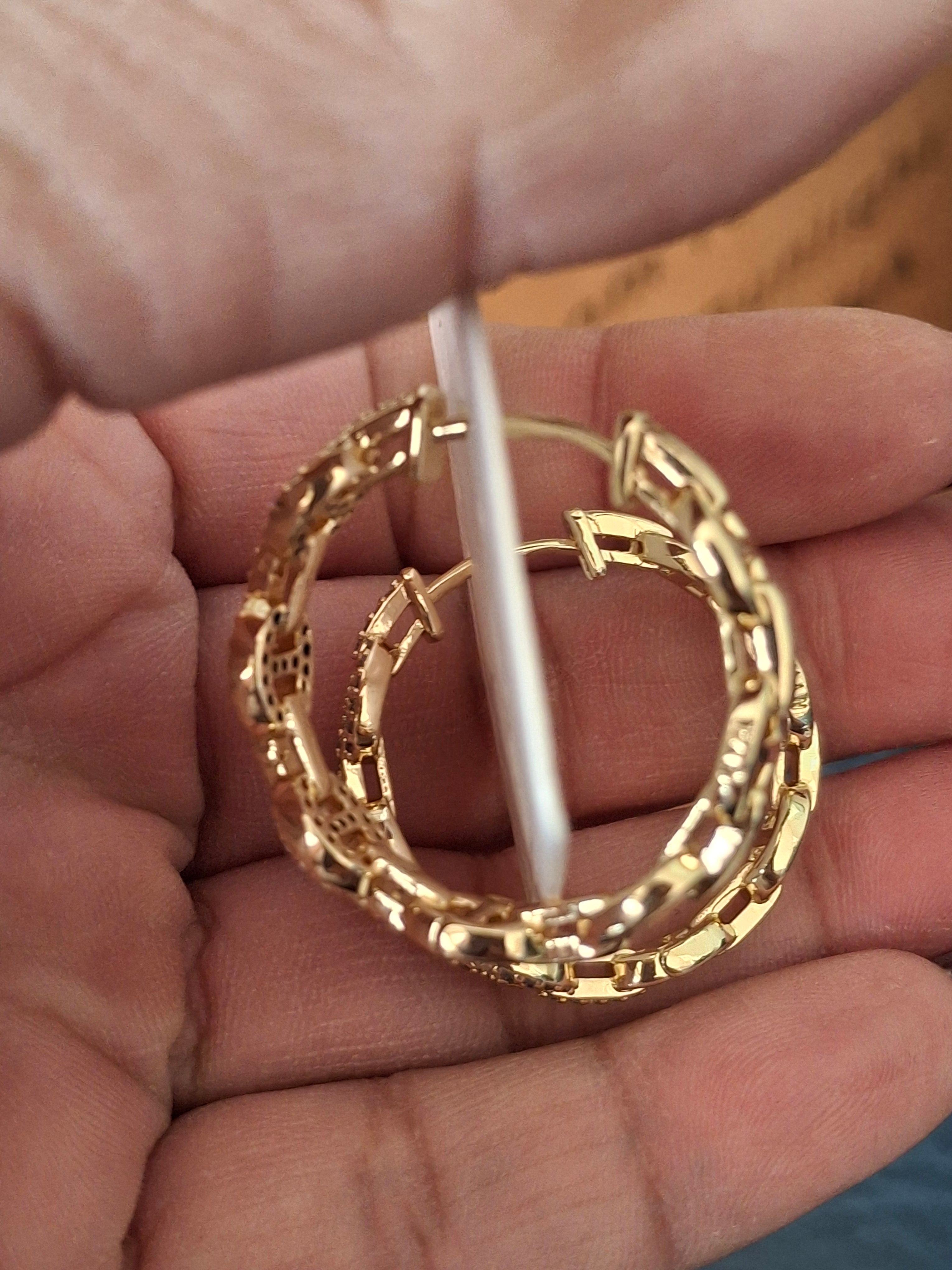 Gold laminated earrings