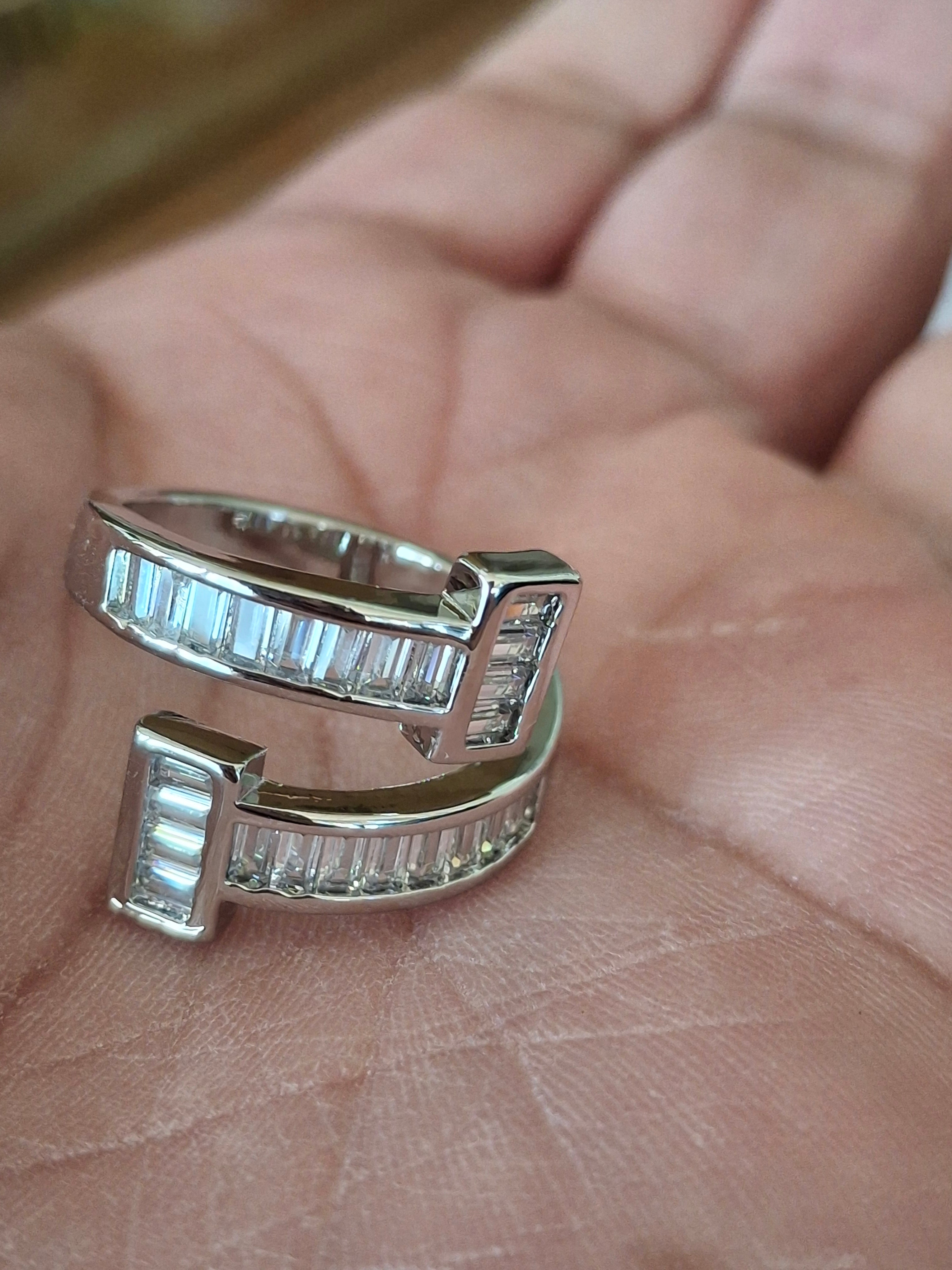 Silver plated adjustable ring