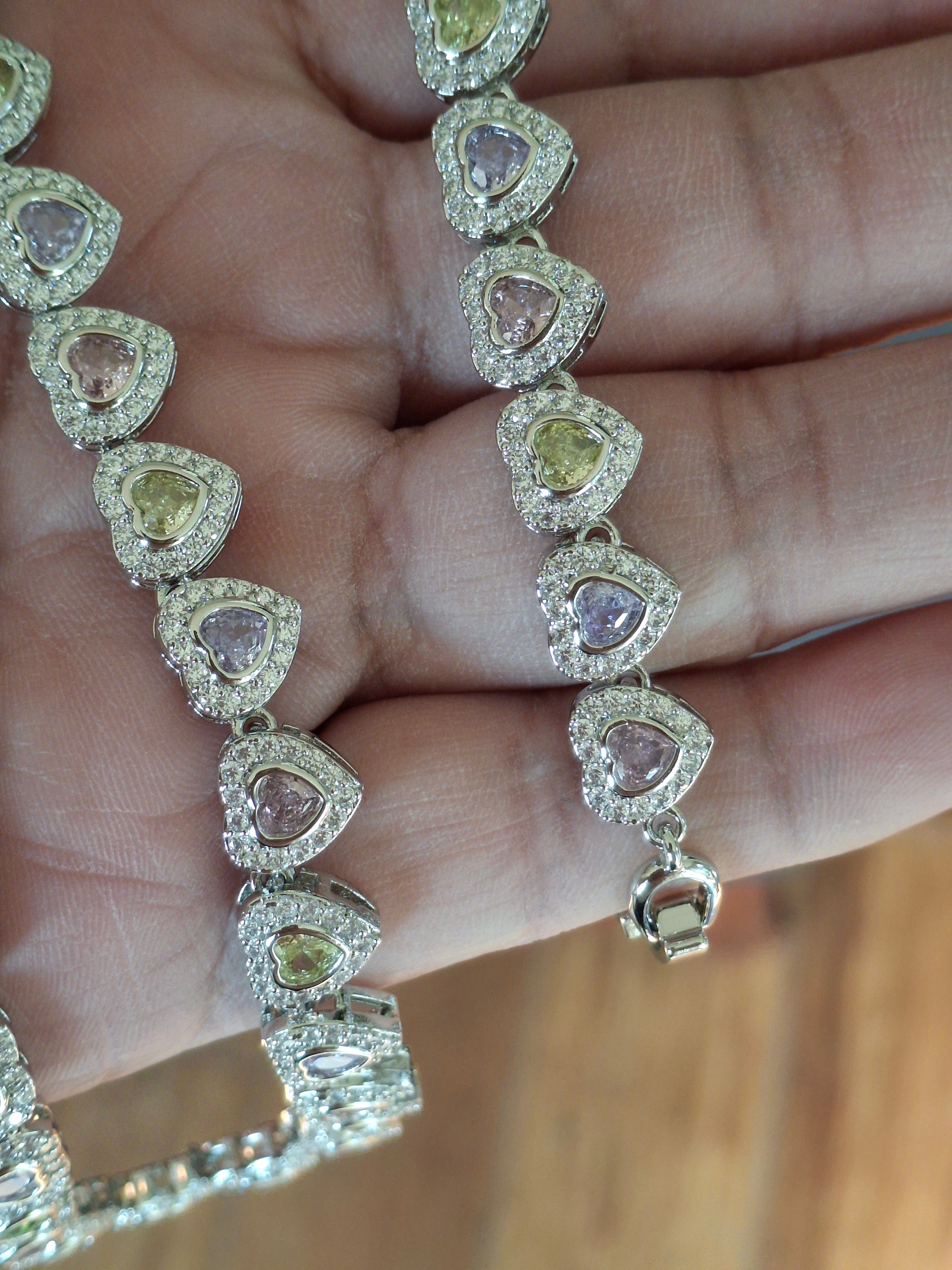 Light colors hearts set