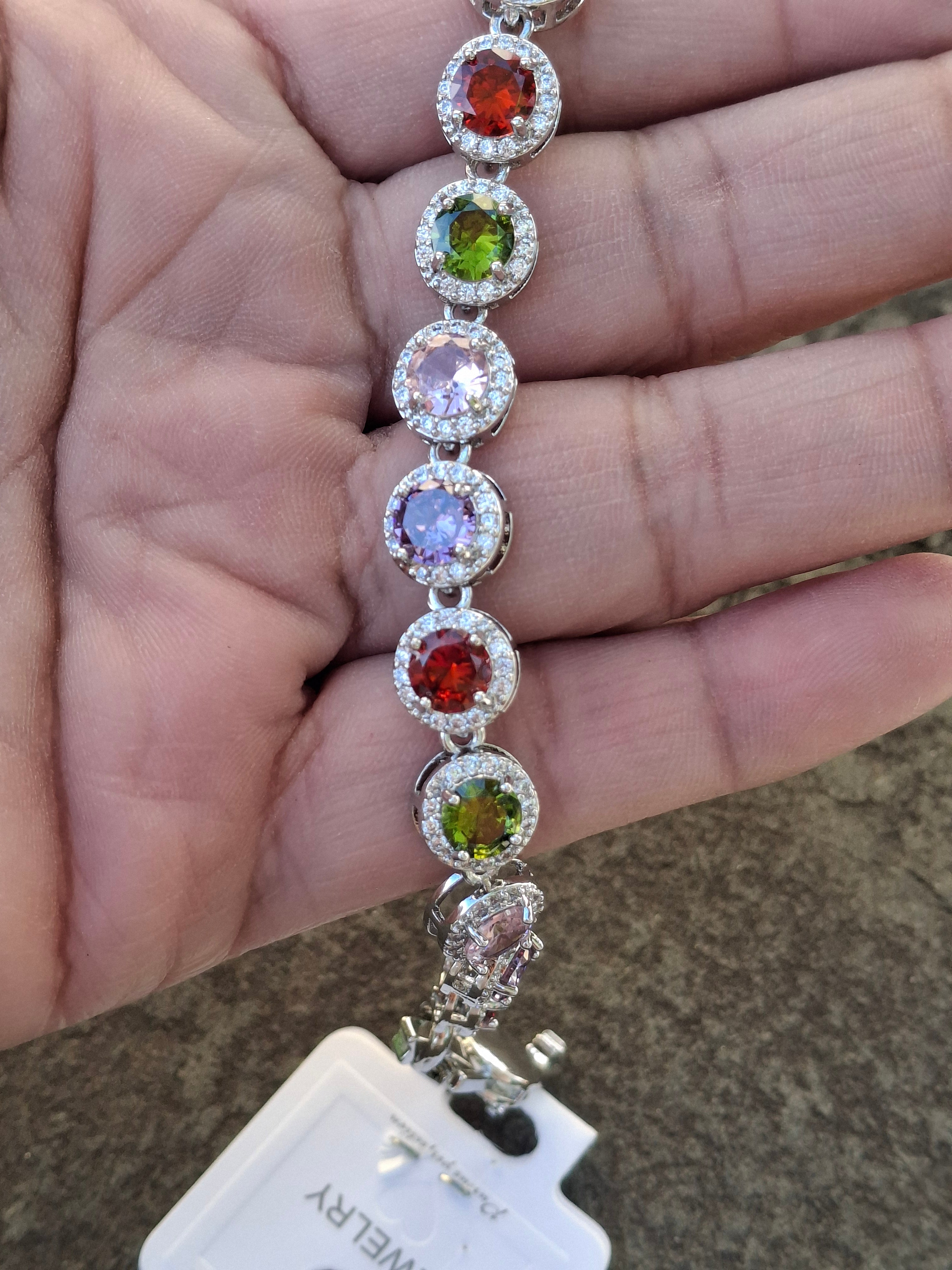 Colorfully silver bracelet
