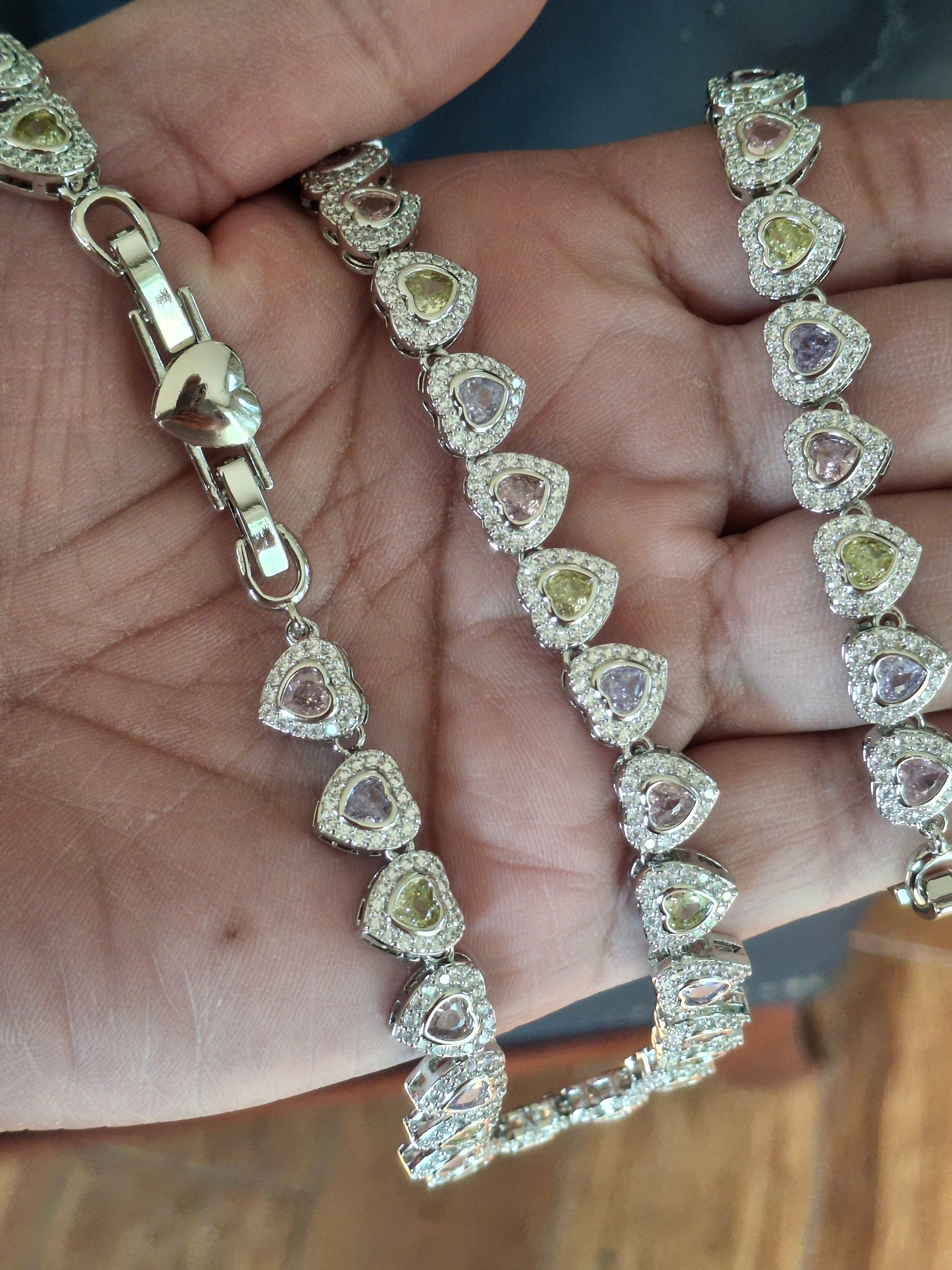 Light colors hearts set