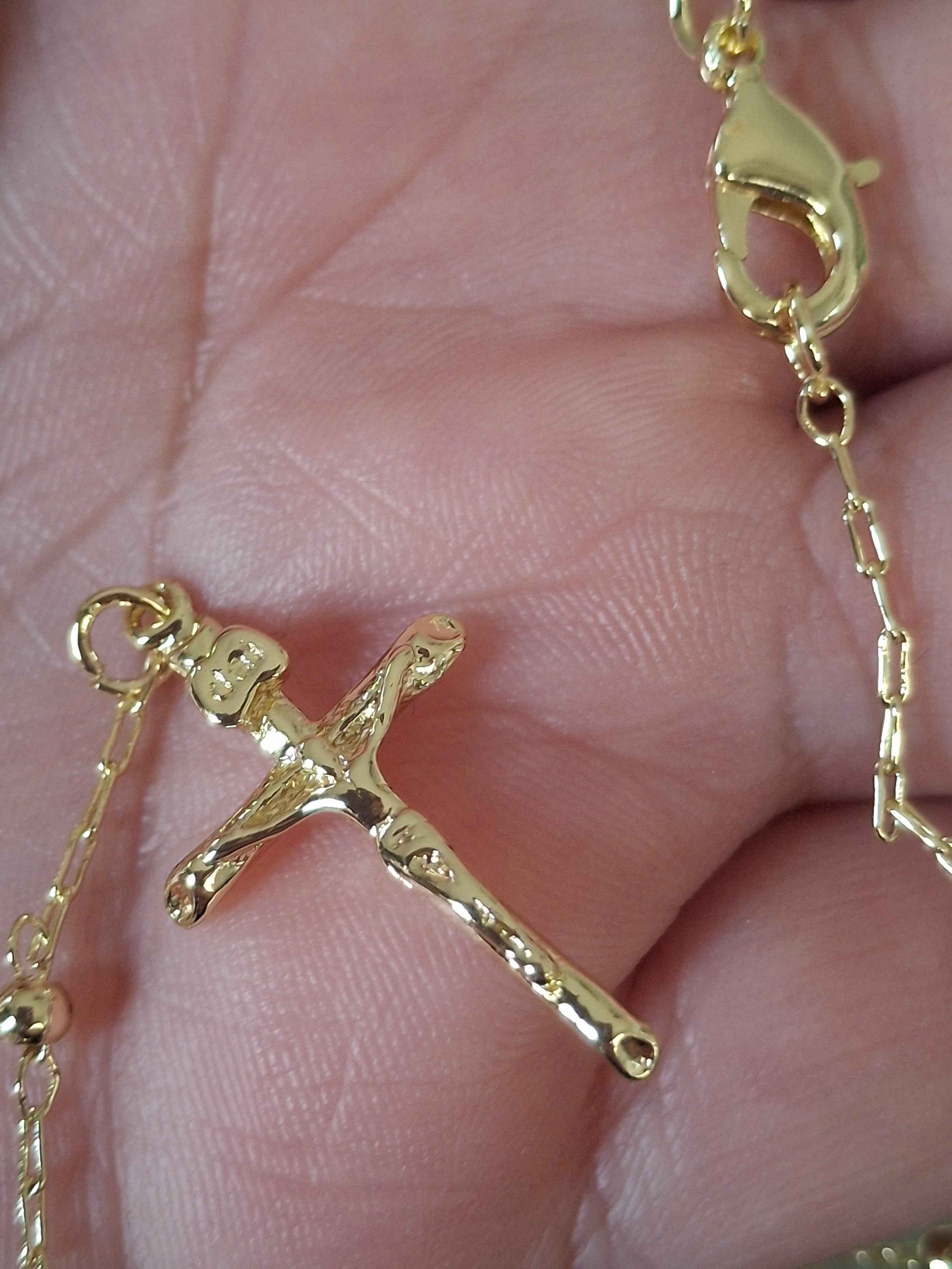 Gold laminated diamond Rosary