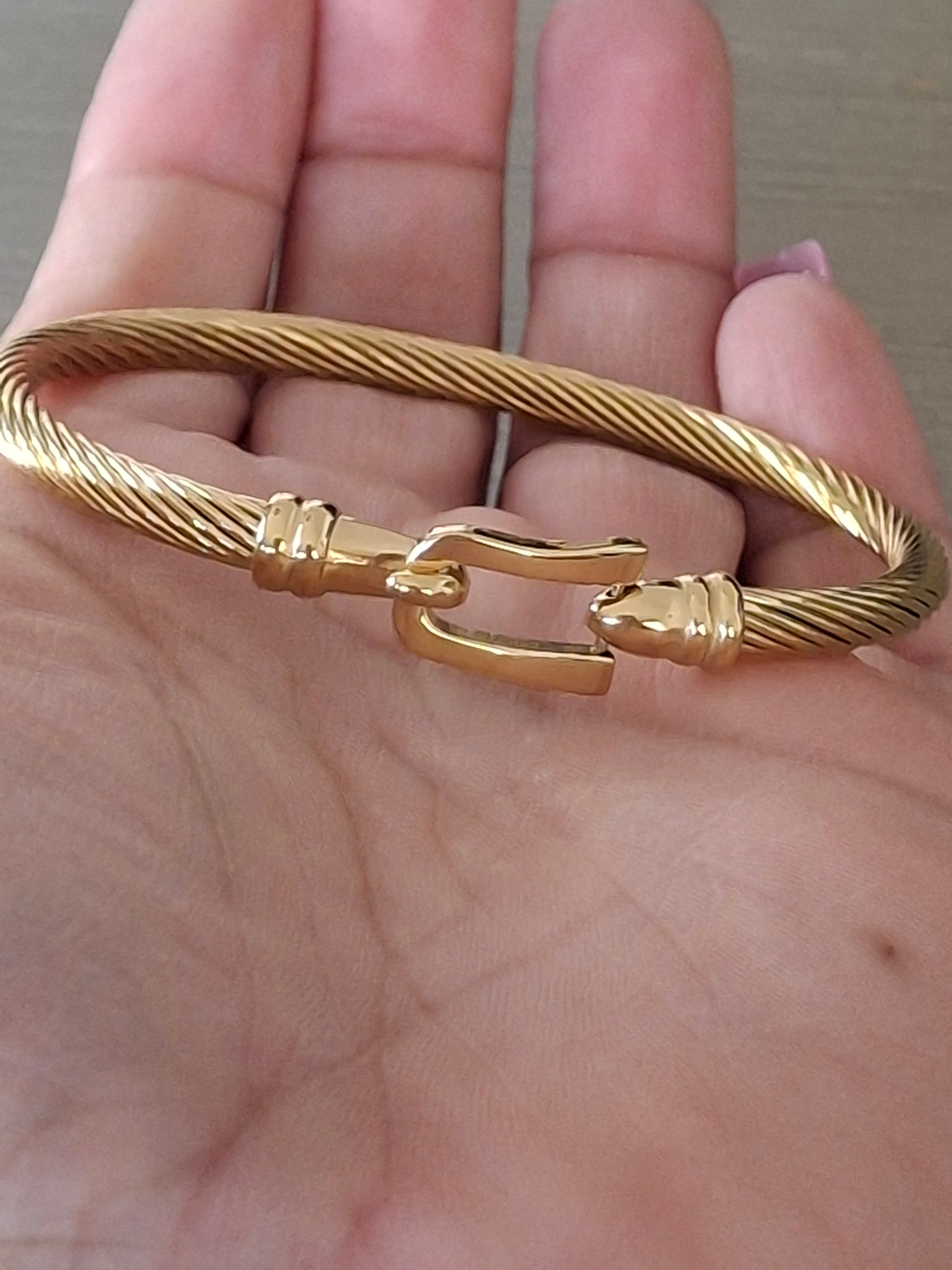 Gold belt bangle