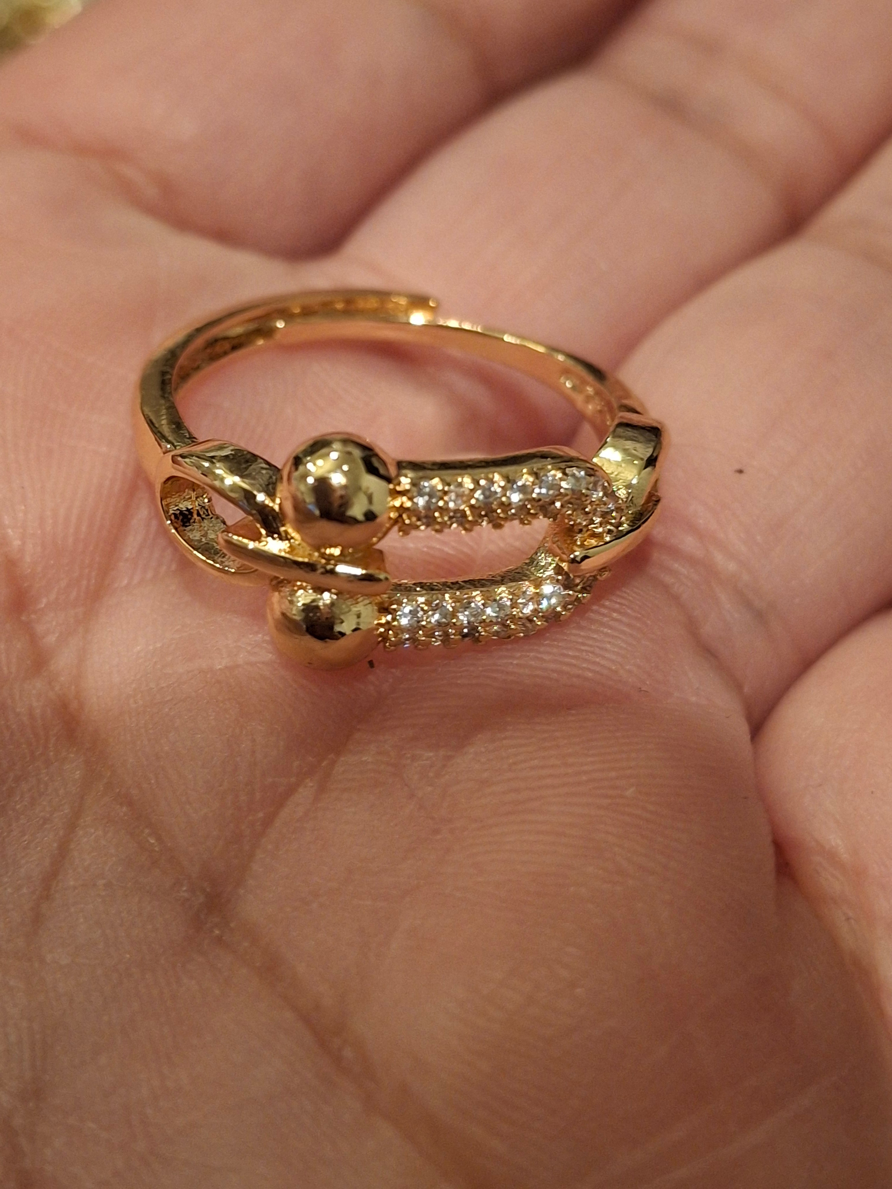 Gold sparkly jewelry