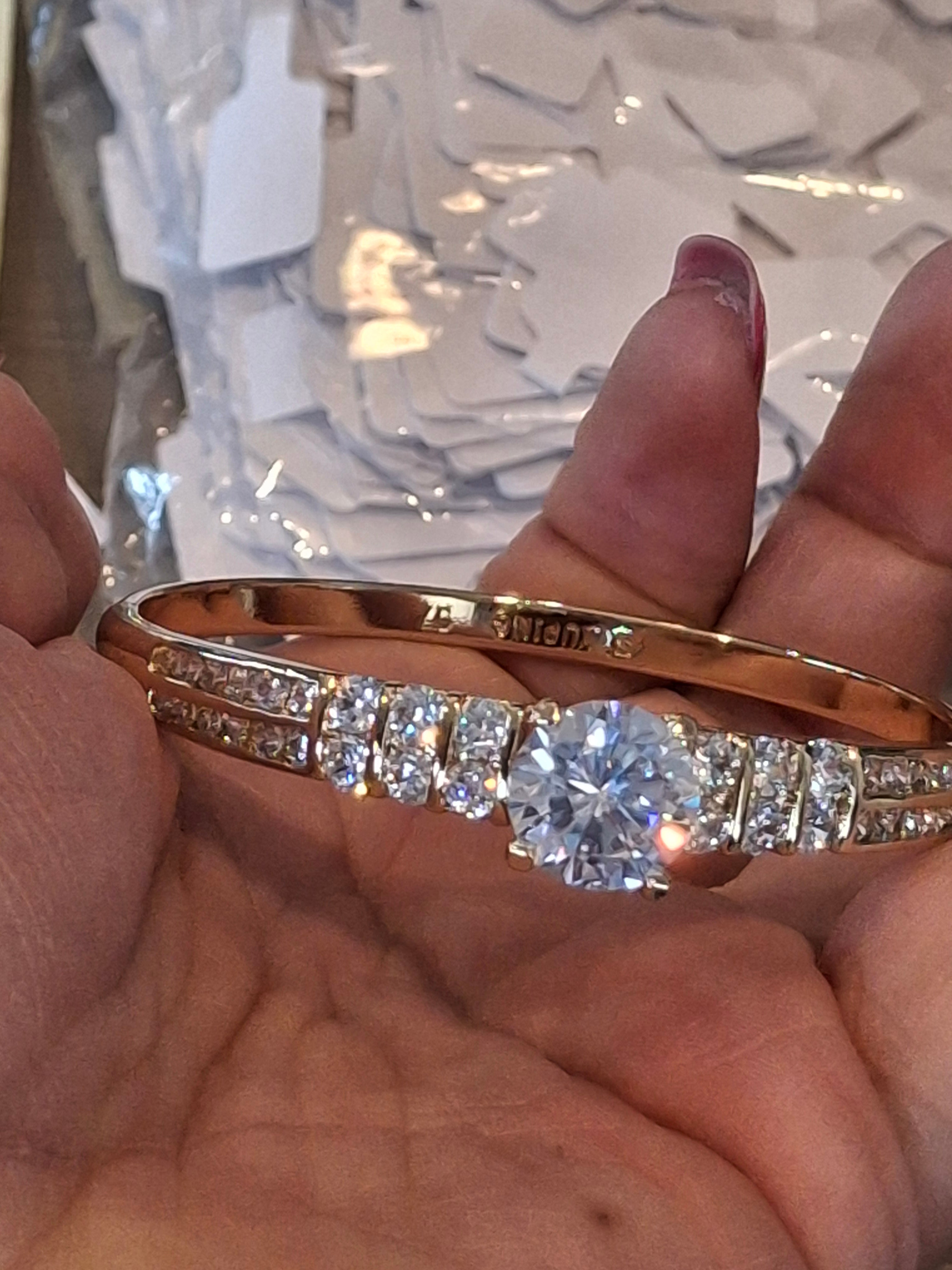 Gold plated princess bangle