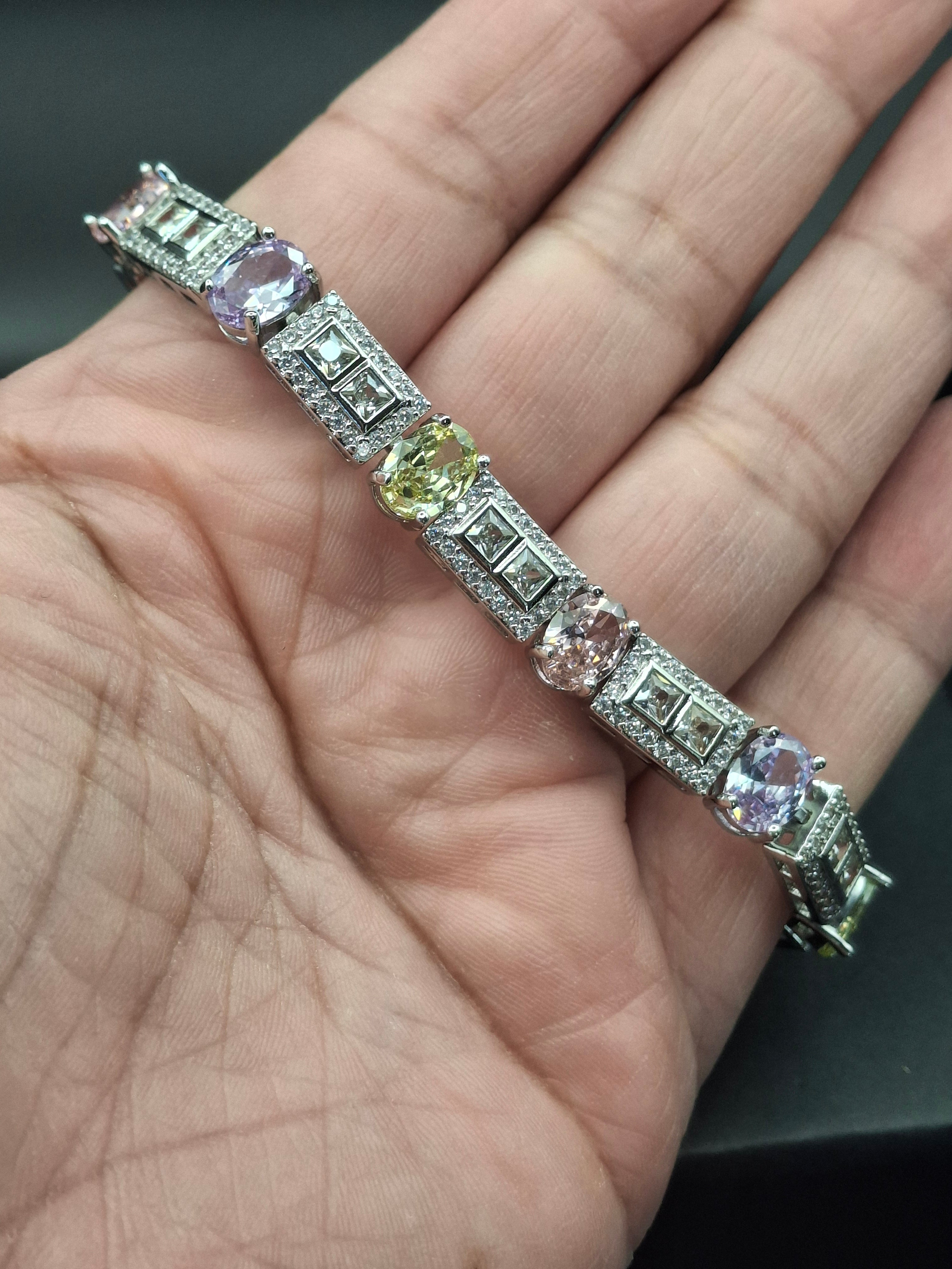 silver-lights-colors-diamond-bracelet