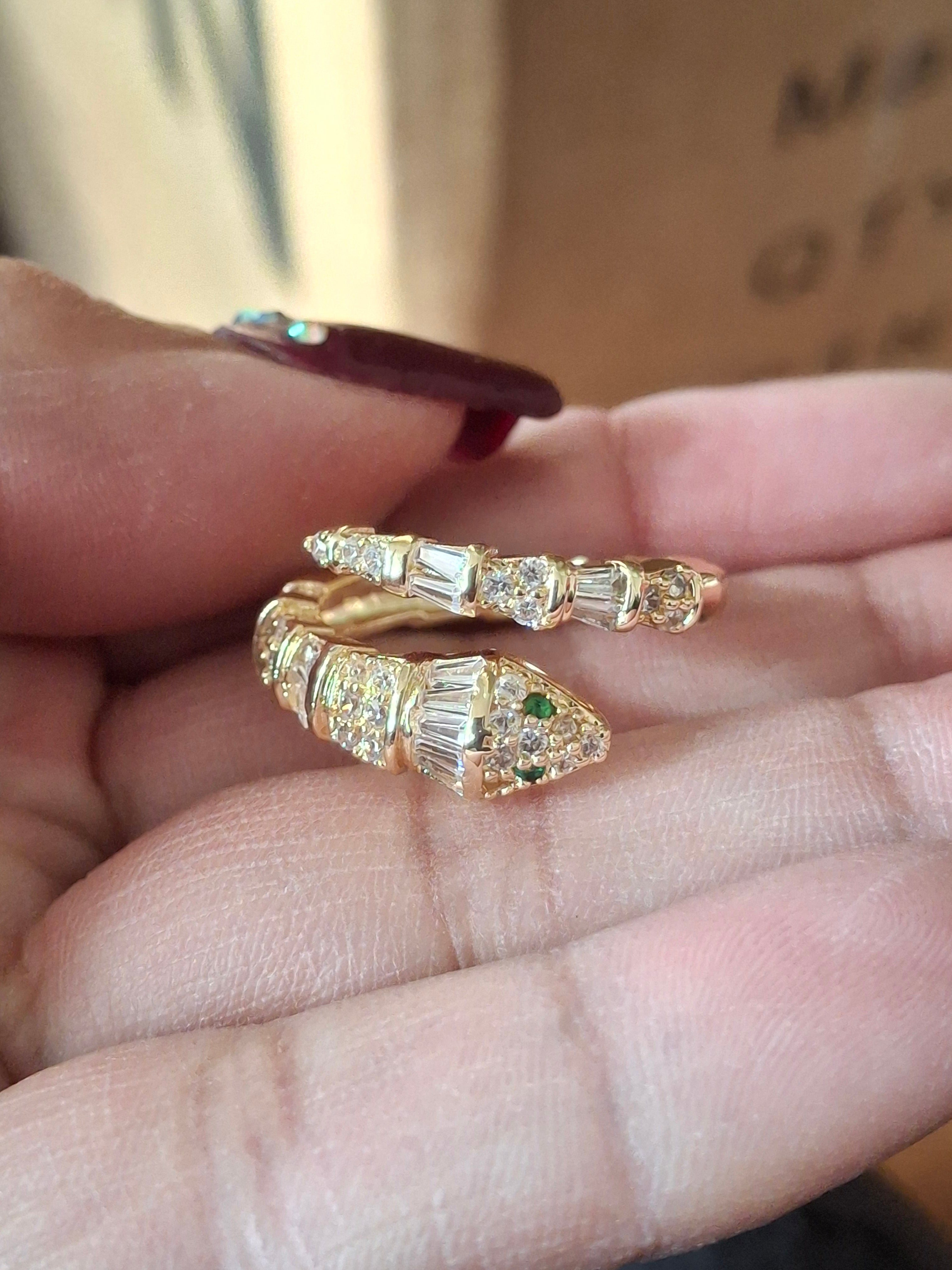 Gold snake ring