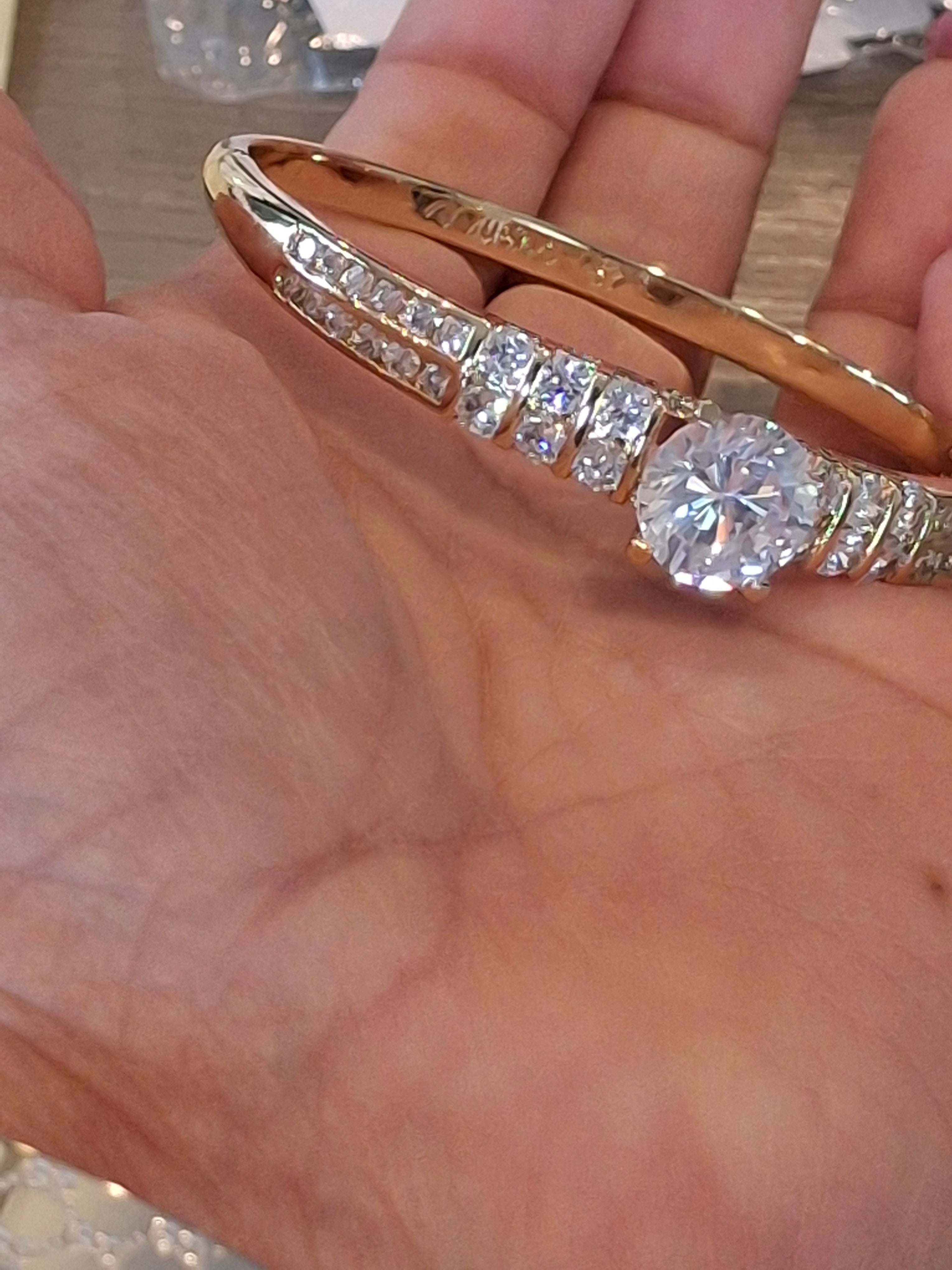 Gold plated princess bangle