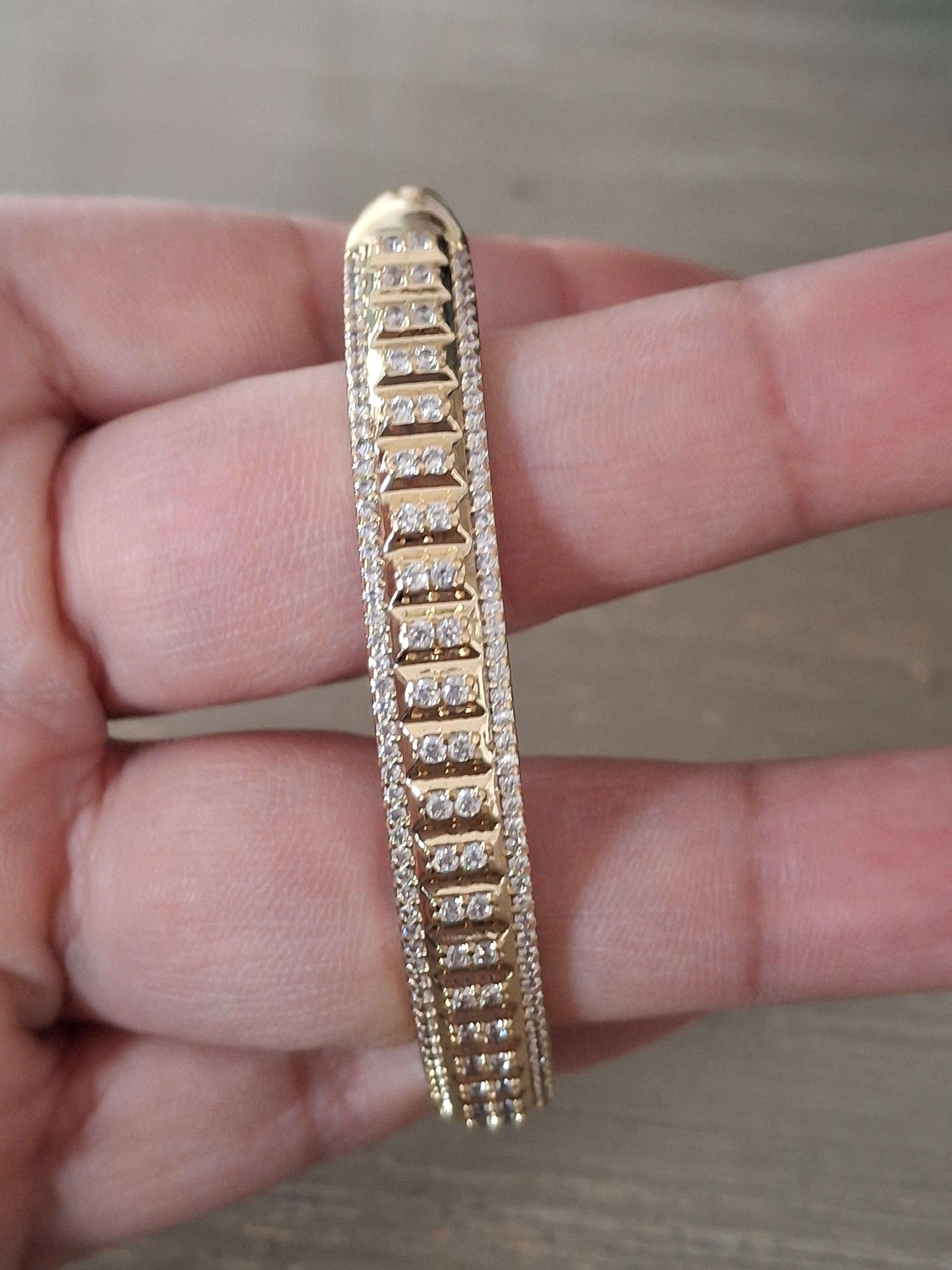 Gold plated bangle
