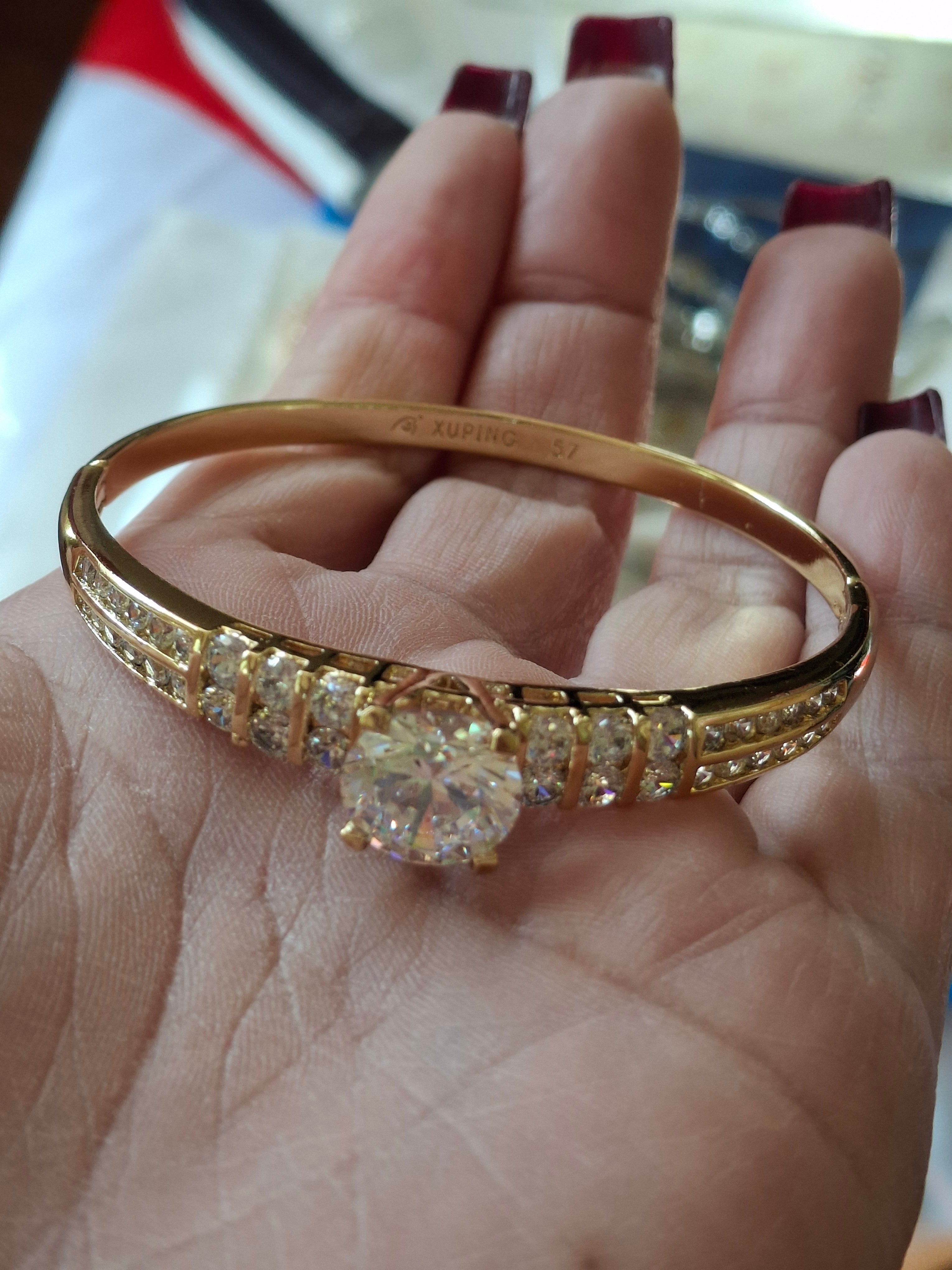 Gold princess bangle