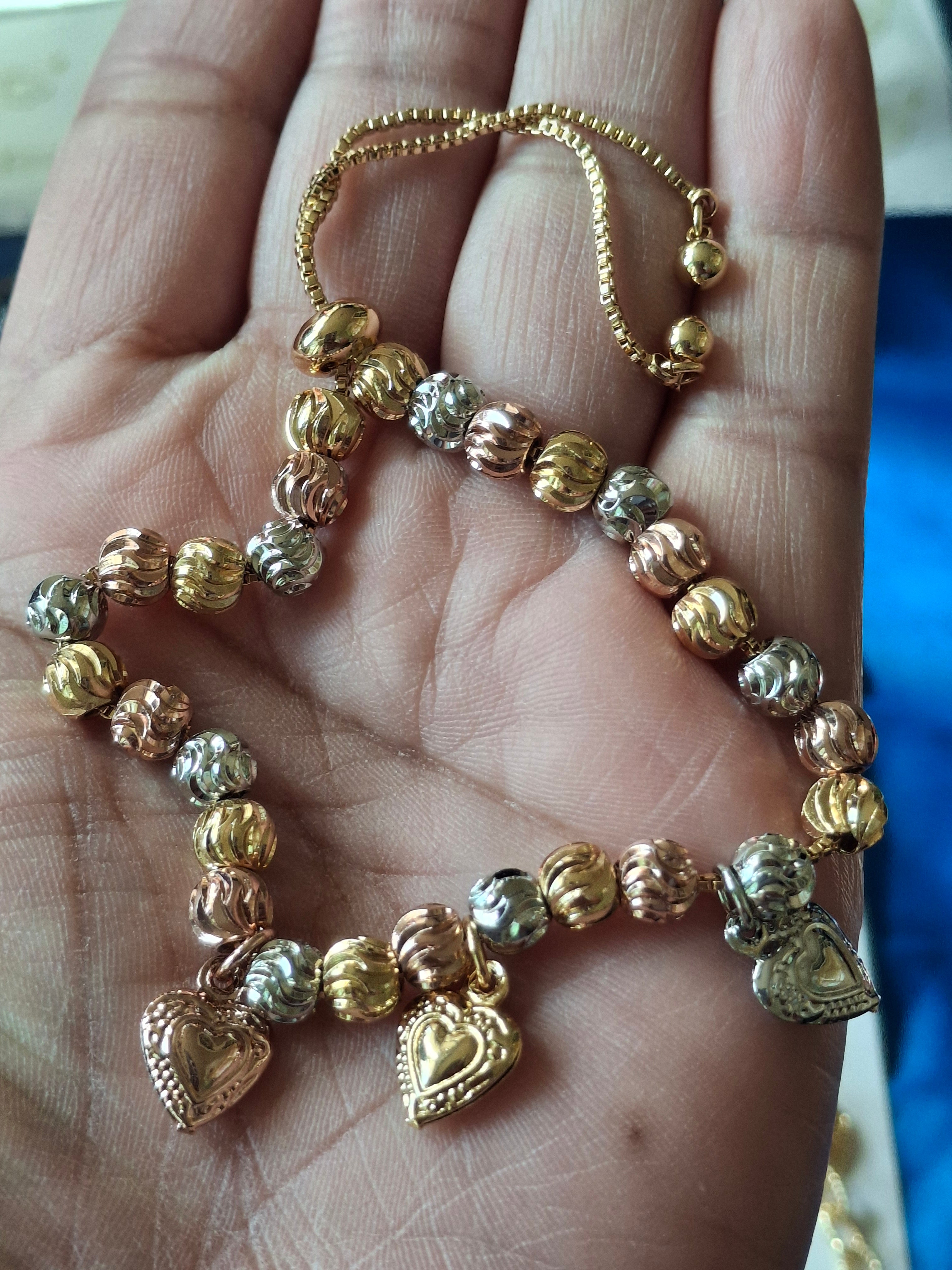 3 tones adjustable bracelet