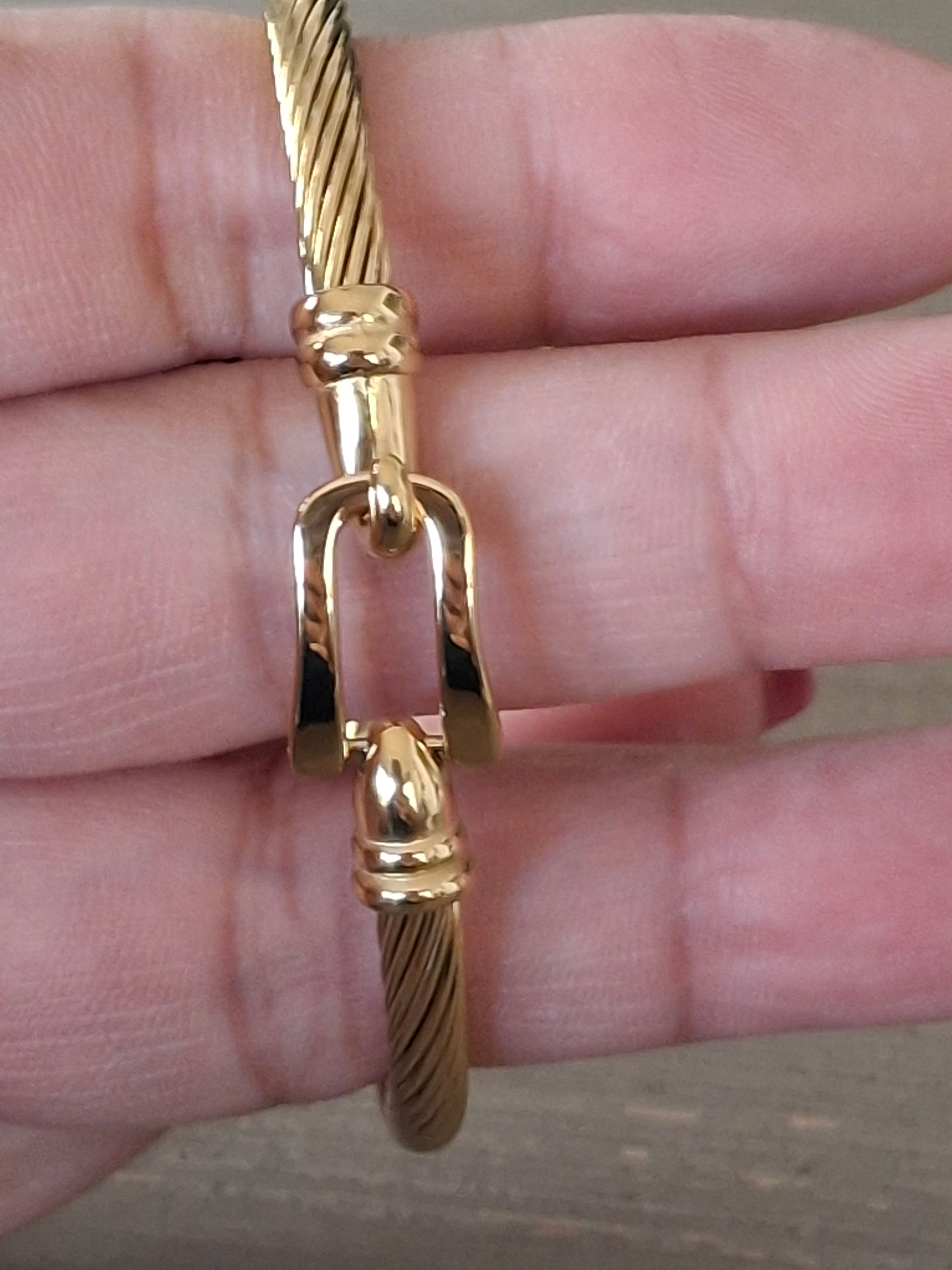 Gold belt bangle