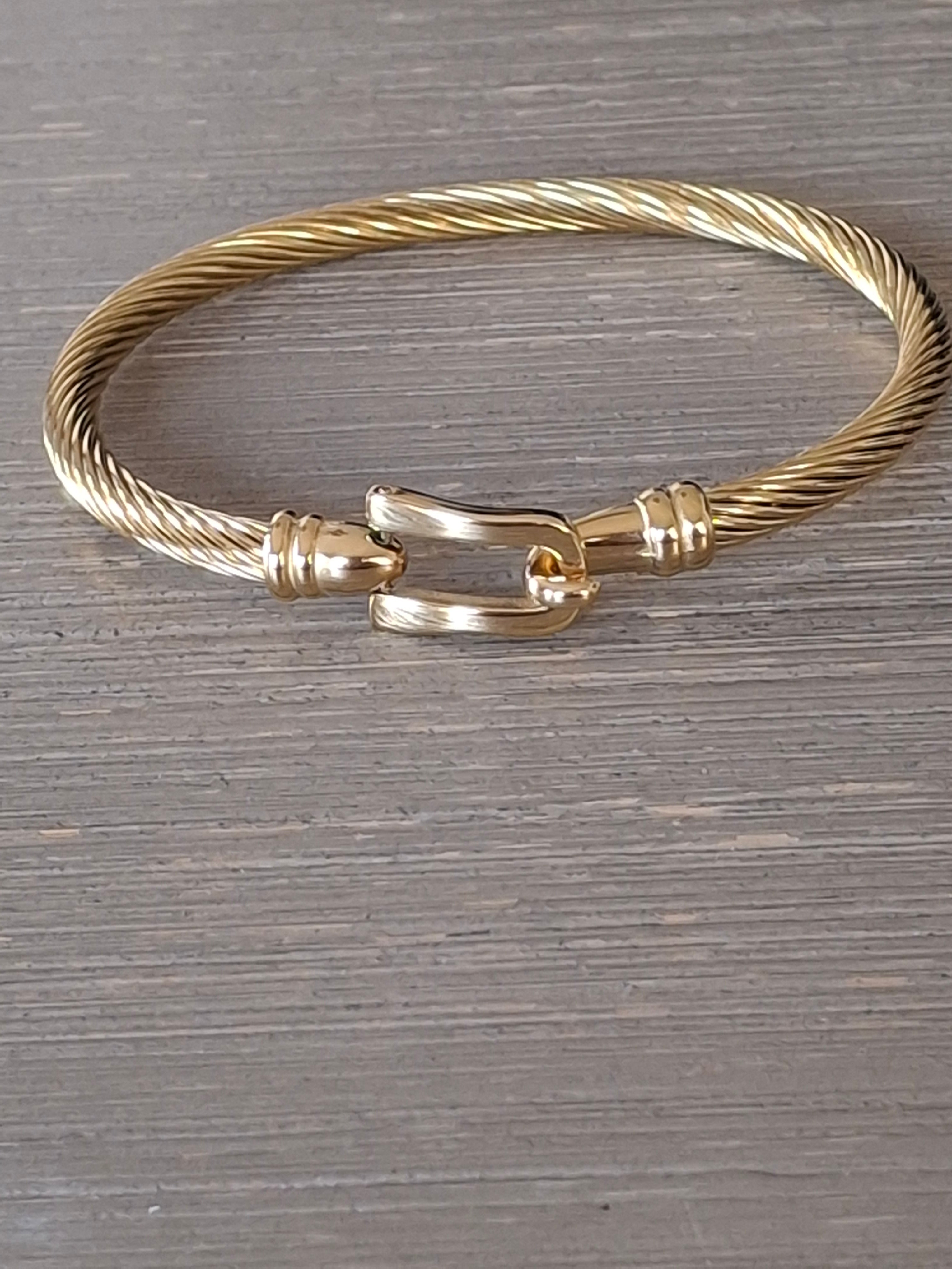 Gold belt bangle