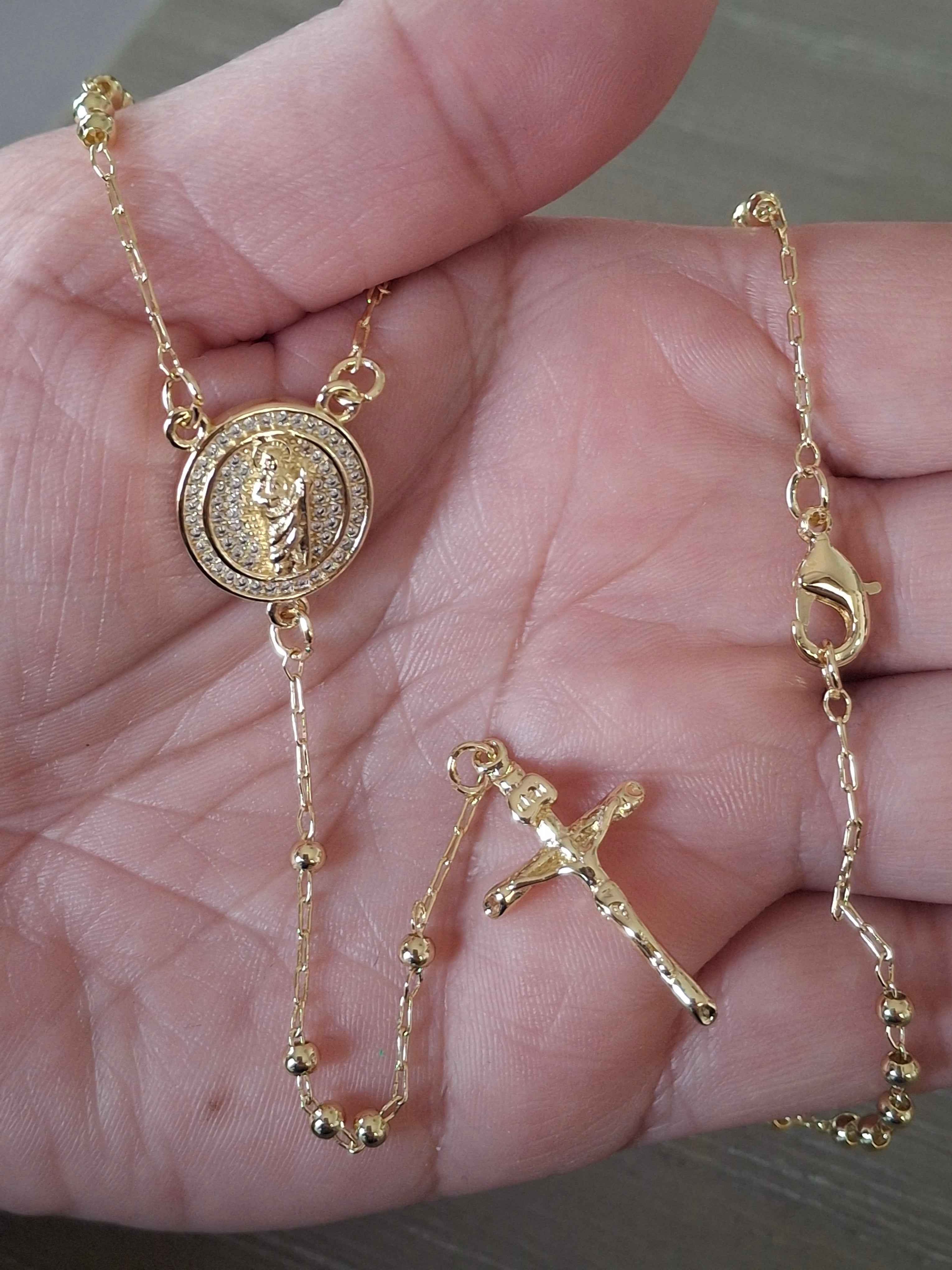Gold laminated diamond Rosary