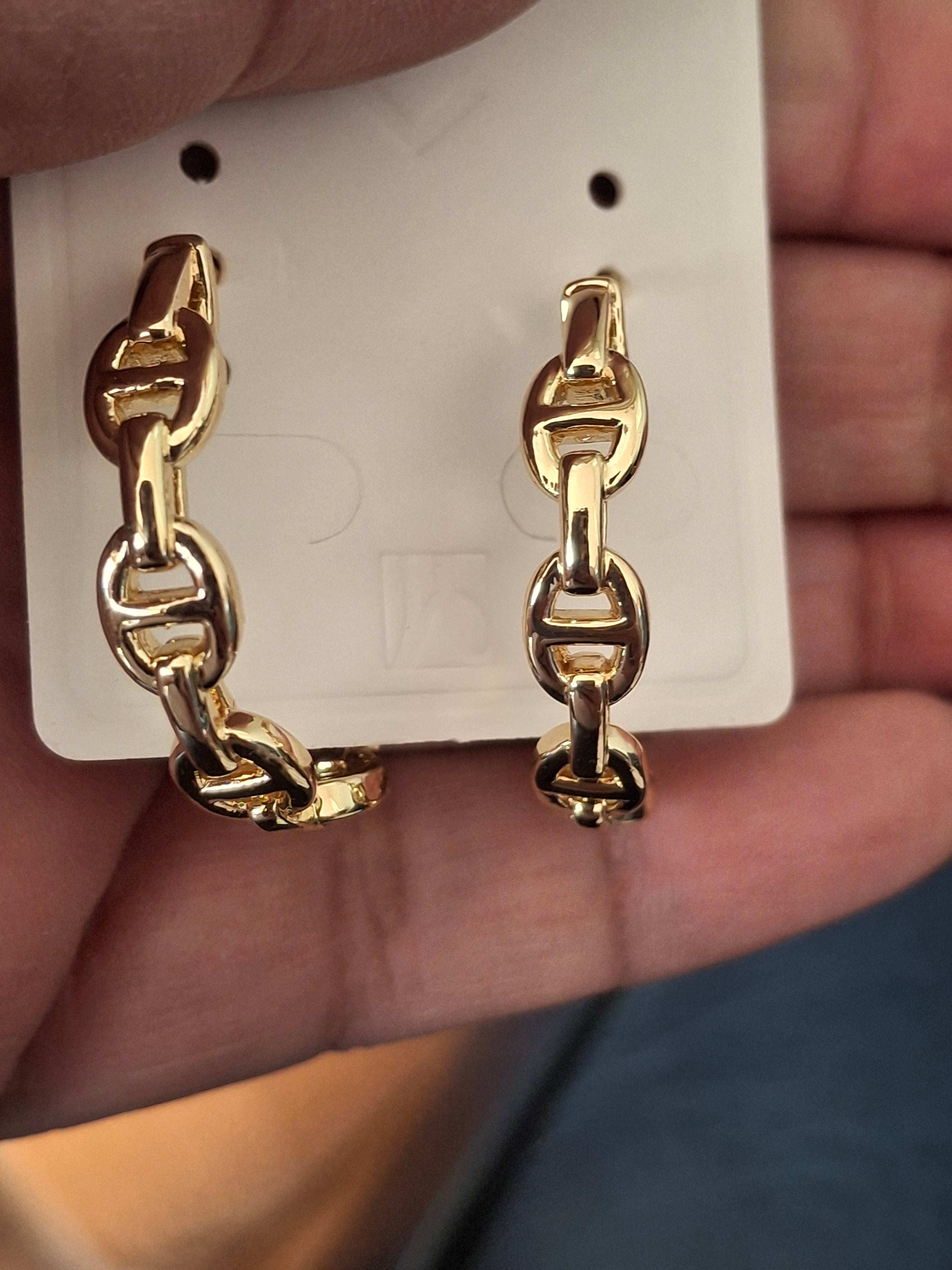Gold laminated earrings