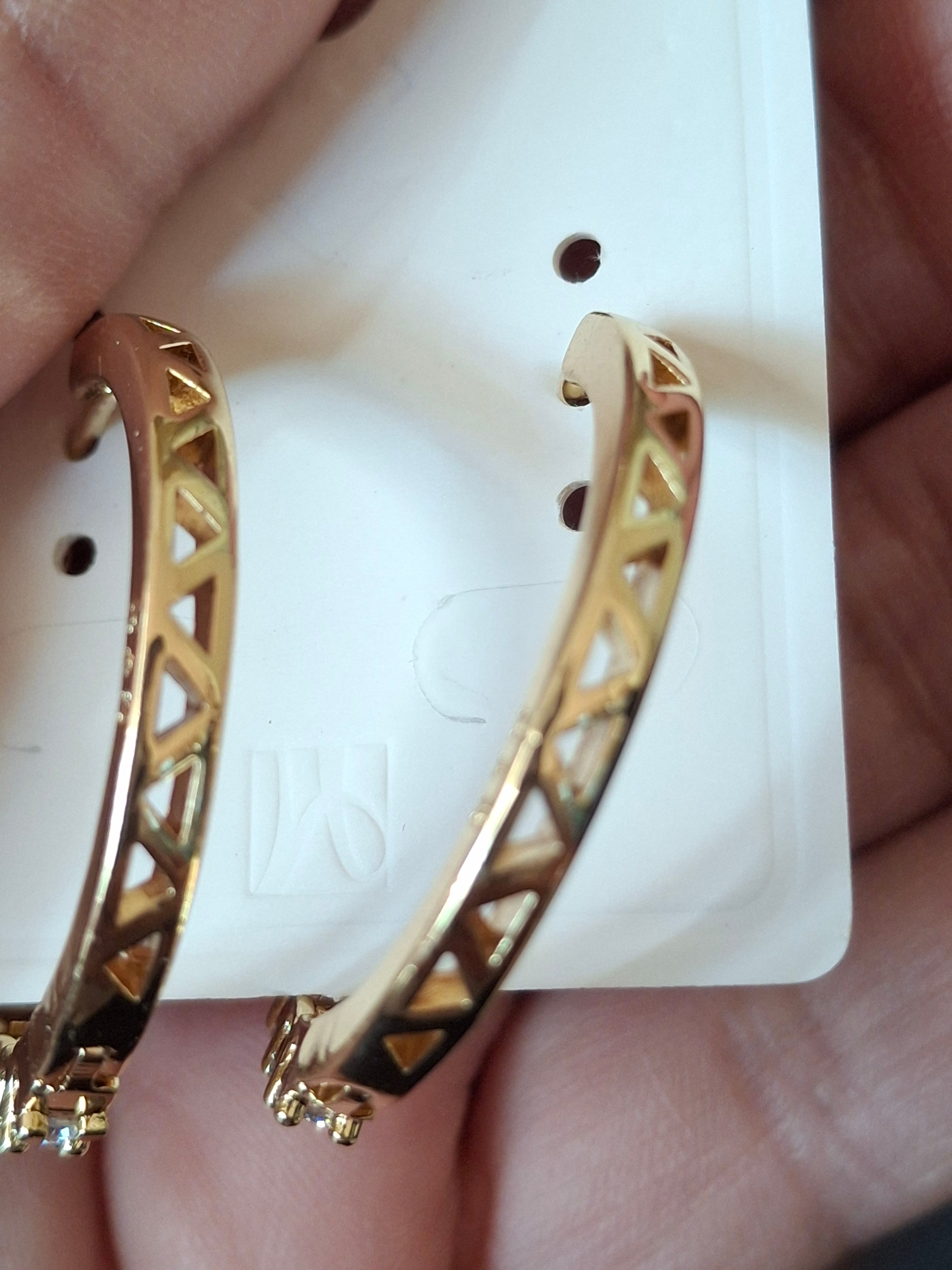 Gold diamond earrings