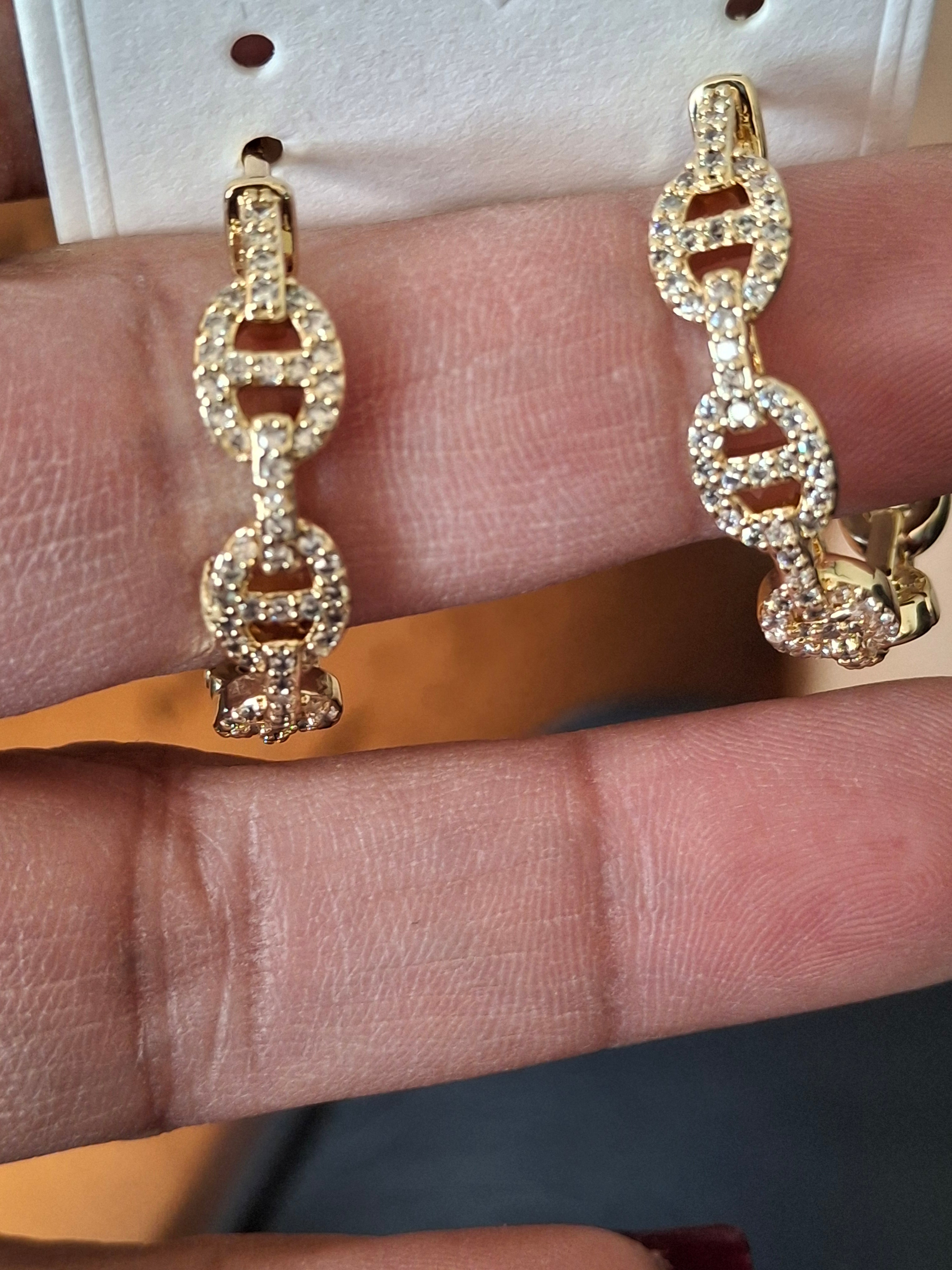 Gold laminated earrings