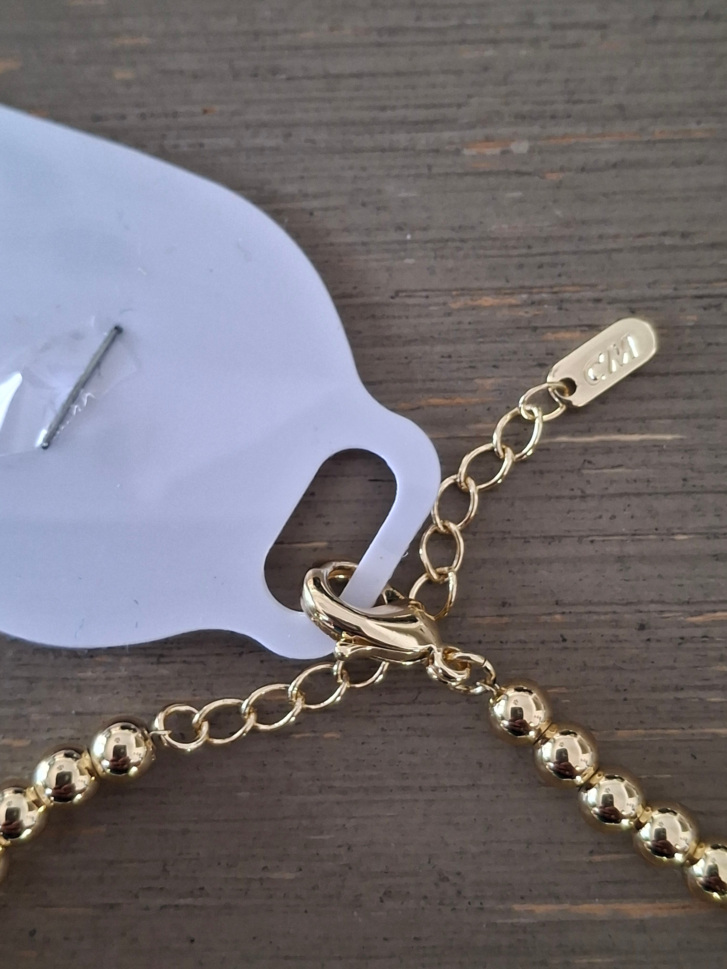Gold plated balls bracelet