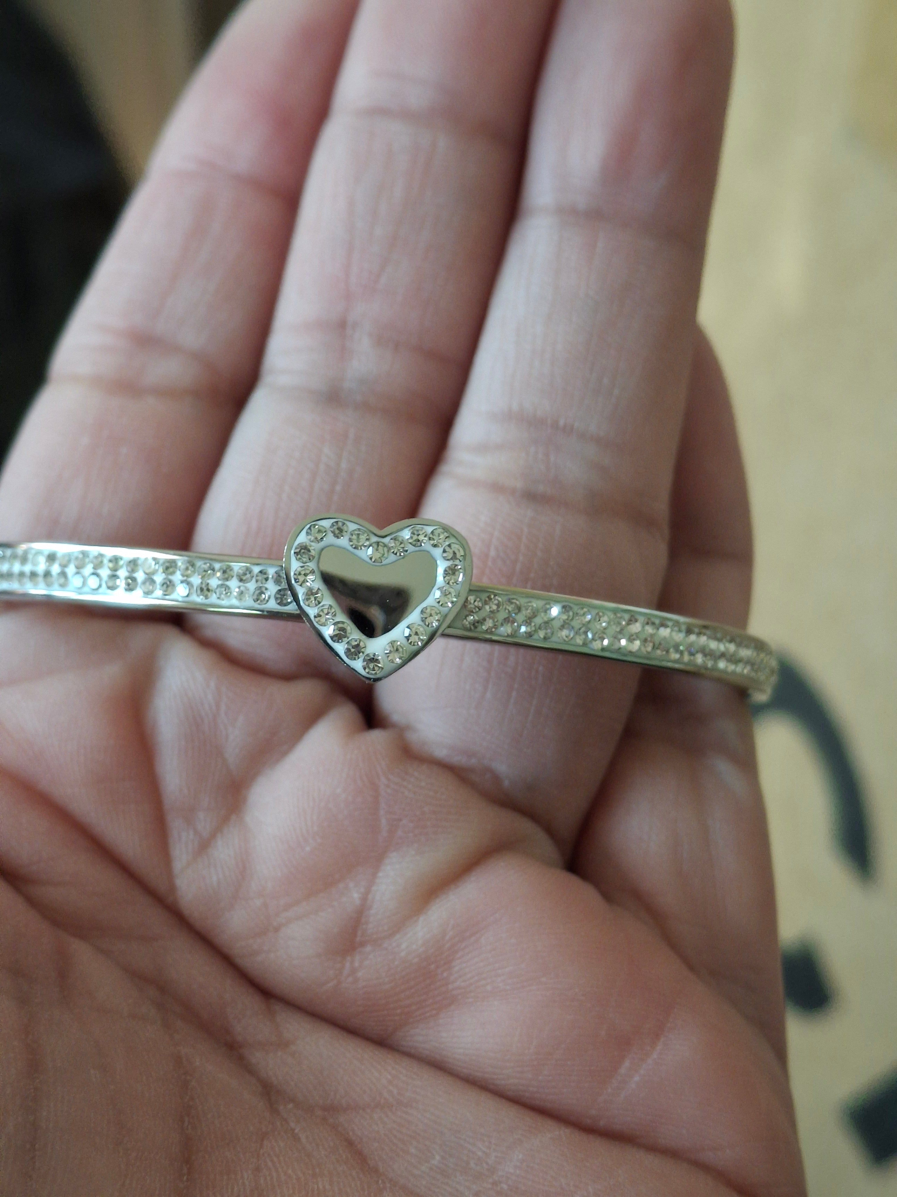 Diamond heart ❤️ bangle