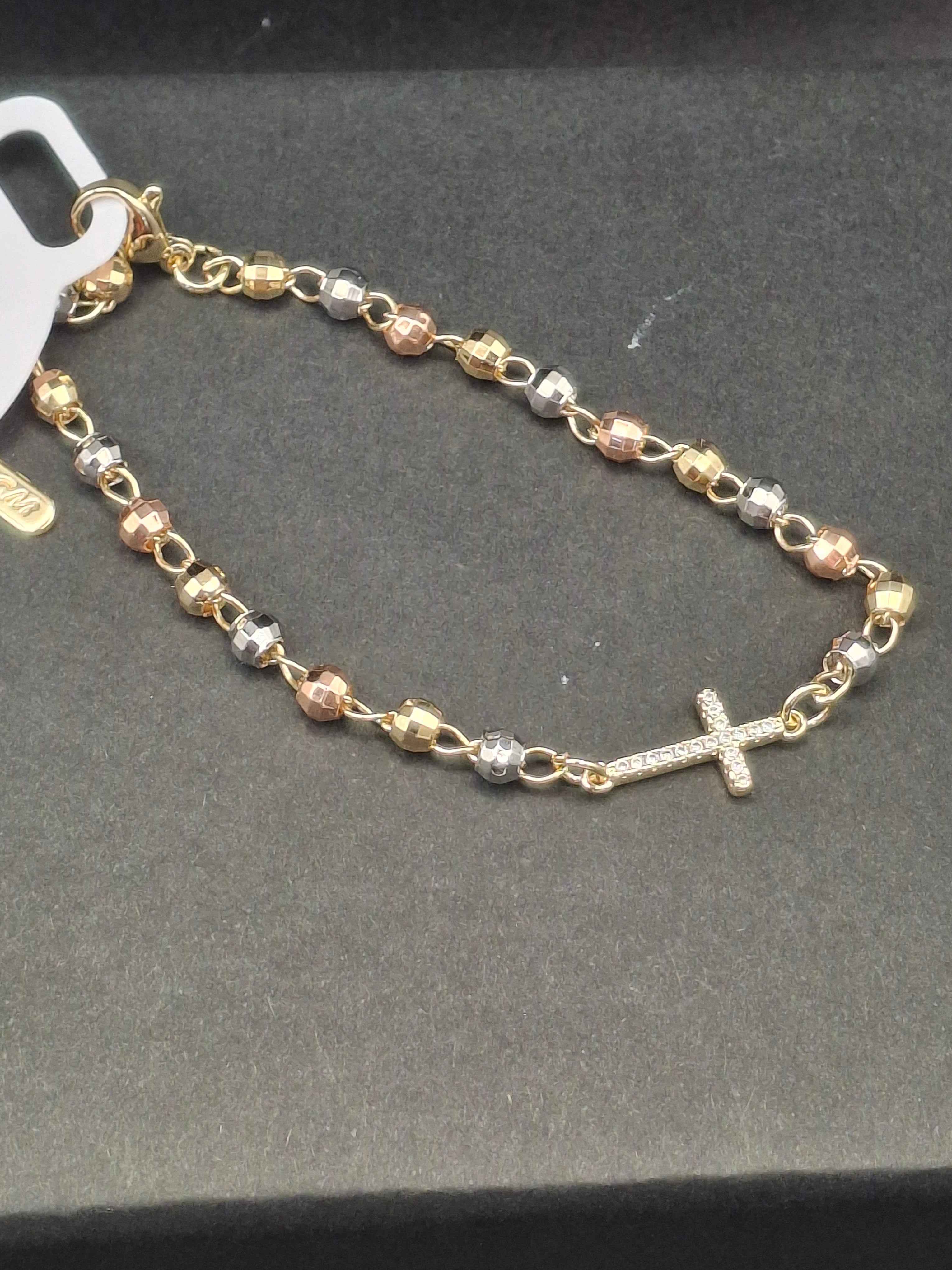 Three tones Rosary bracelet
