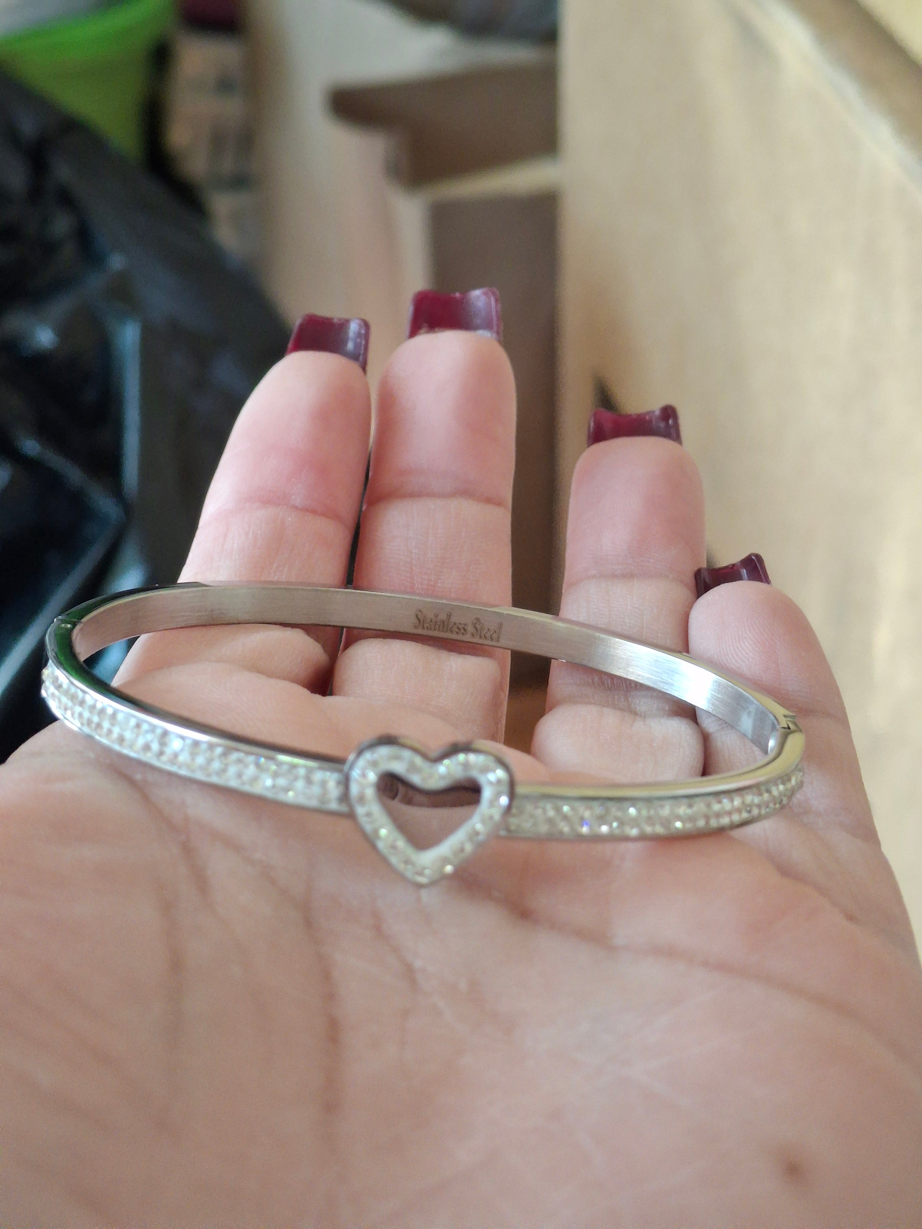 Diamond heart ❤️ bangle