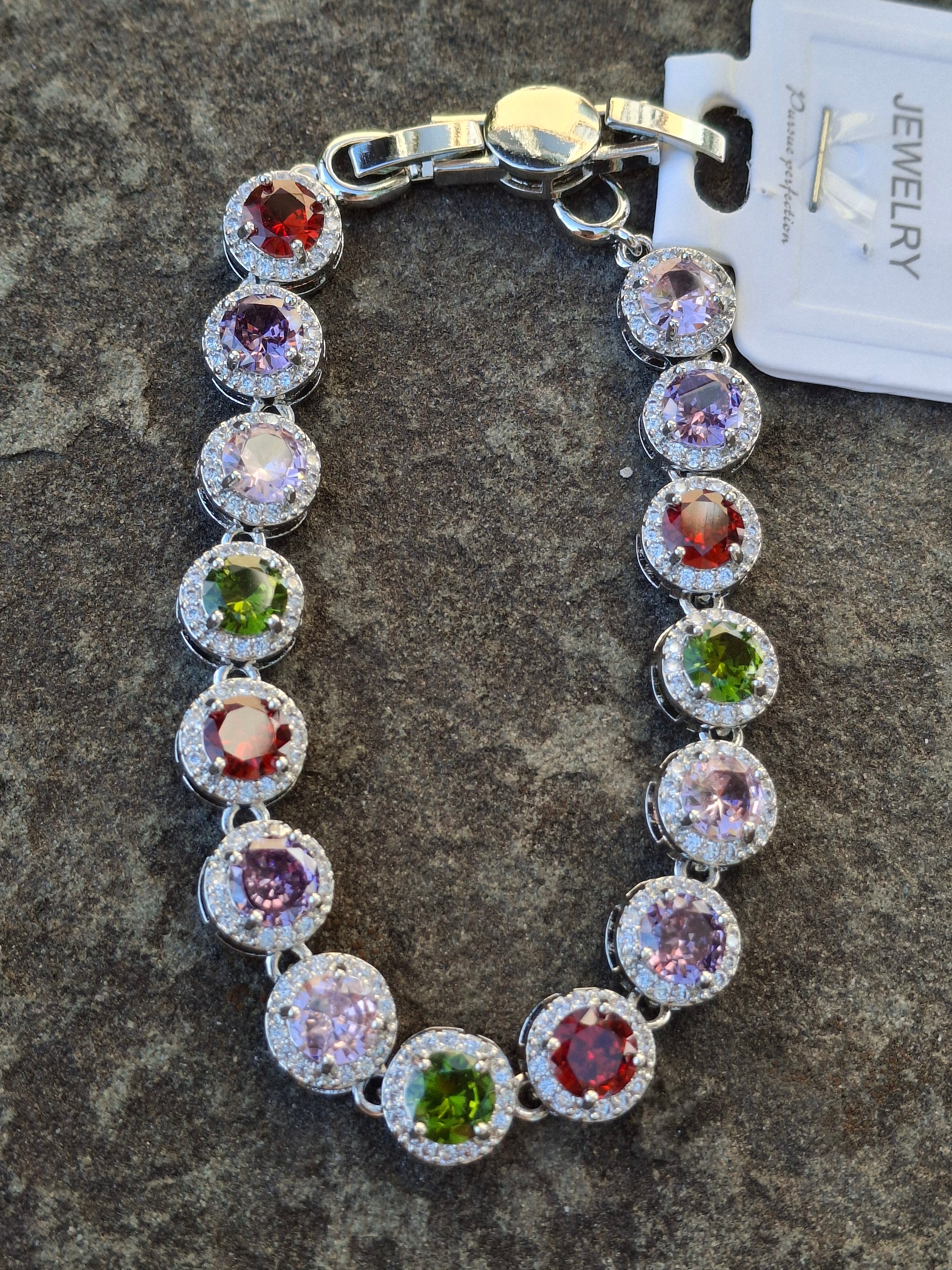 Colorfully silver bracelet