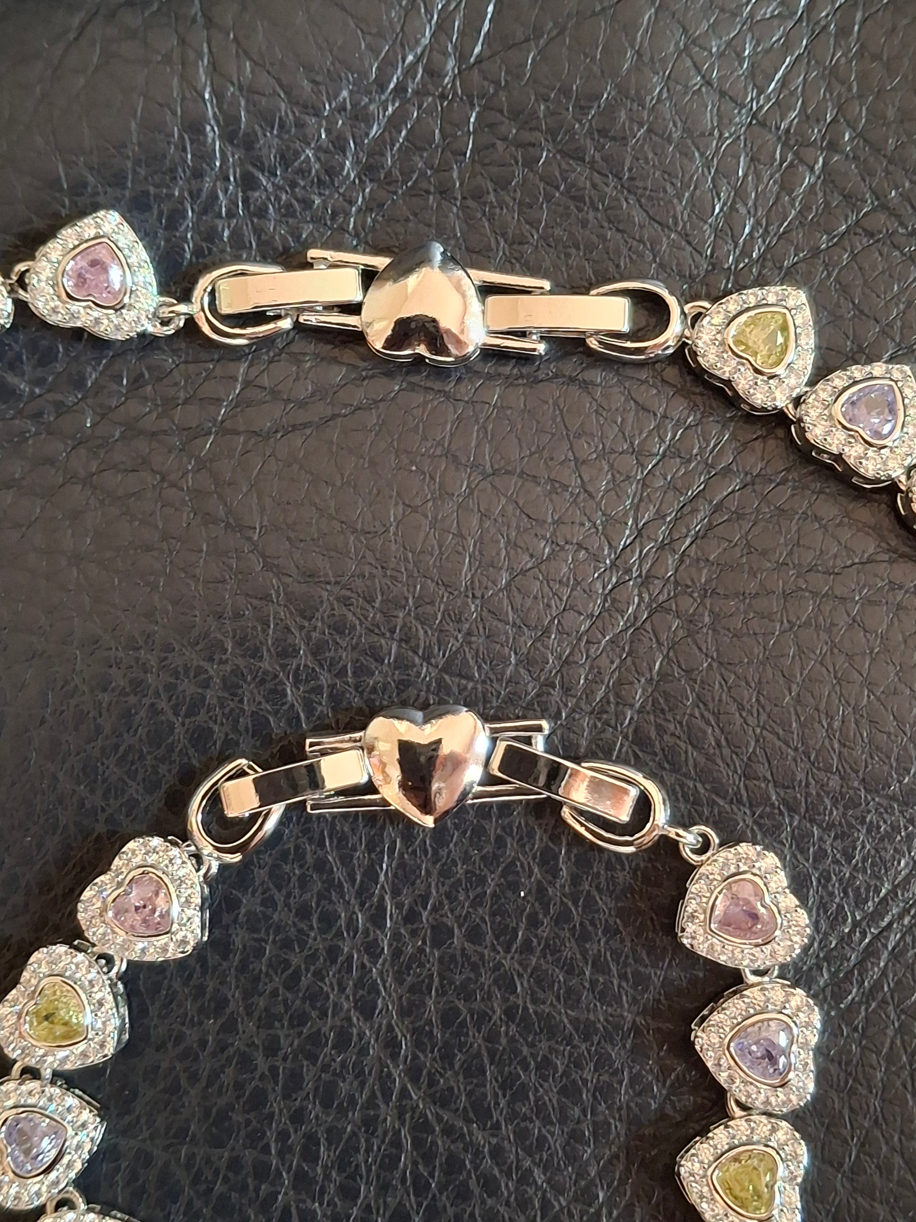 Light colors hearts set